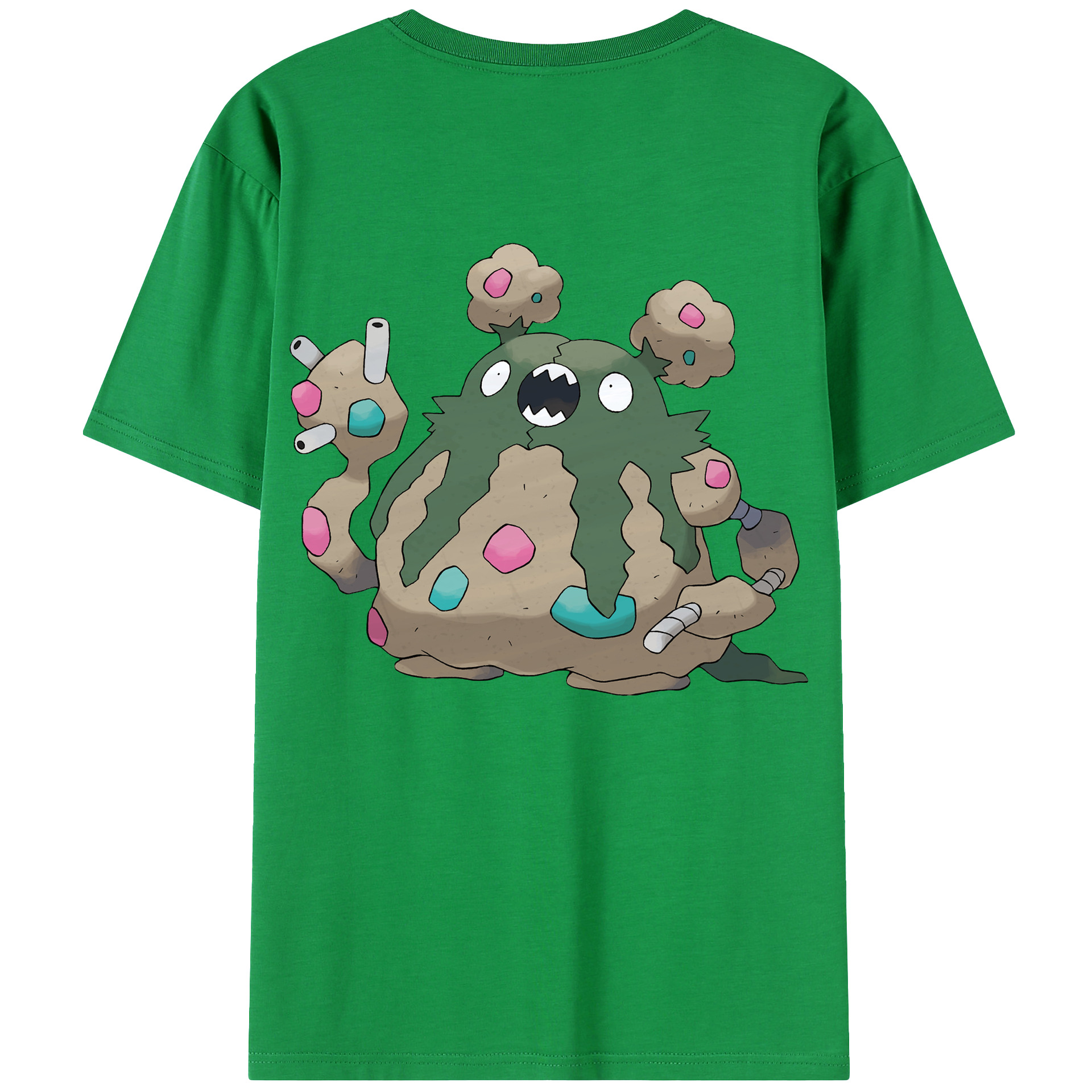 （画像用） ポケットモンスター Pokémon 綿100％ メンズ半袖Tシャツ（バックプリント） 通気性