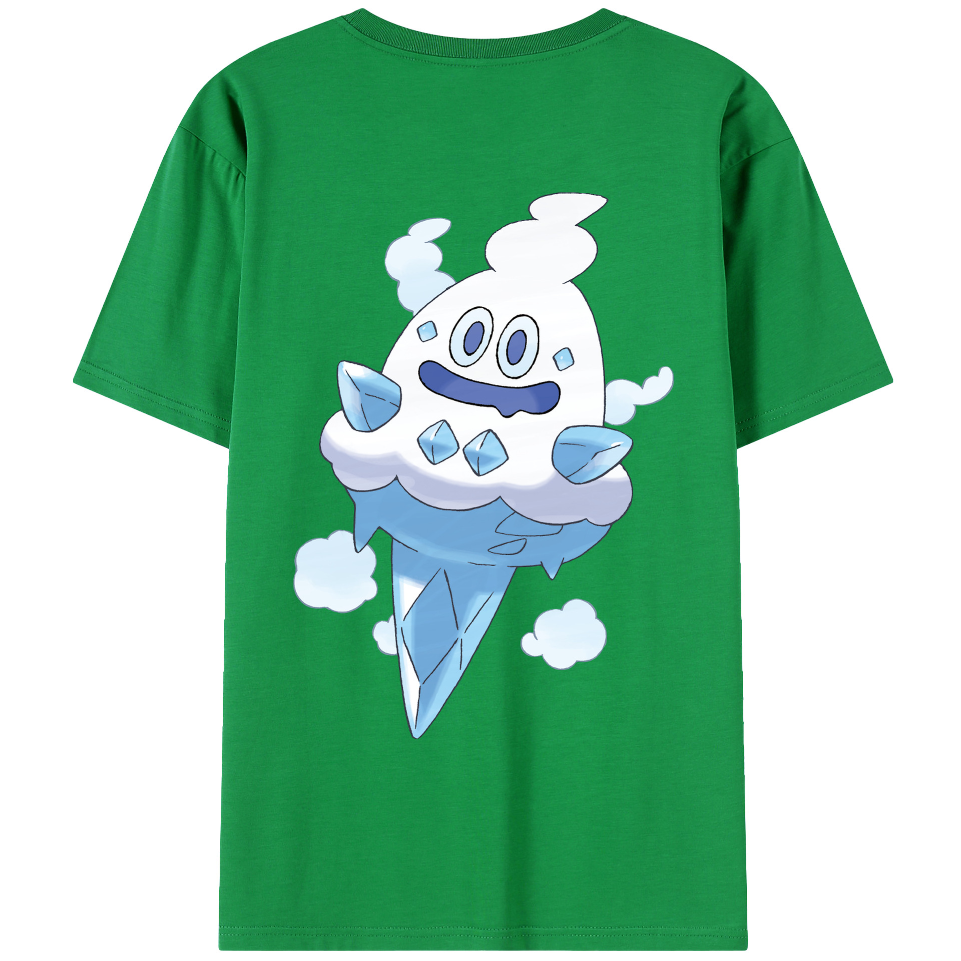 （画像用） ポケットモンスター Pokémon 綿100％ メンズ半袖Tシャツ（バックプリント） 通気性