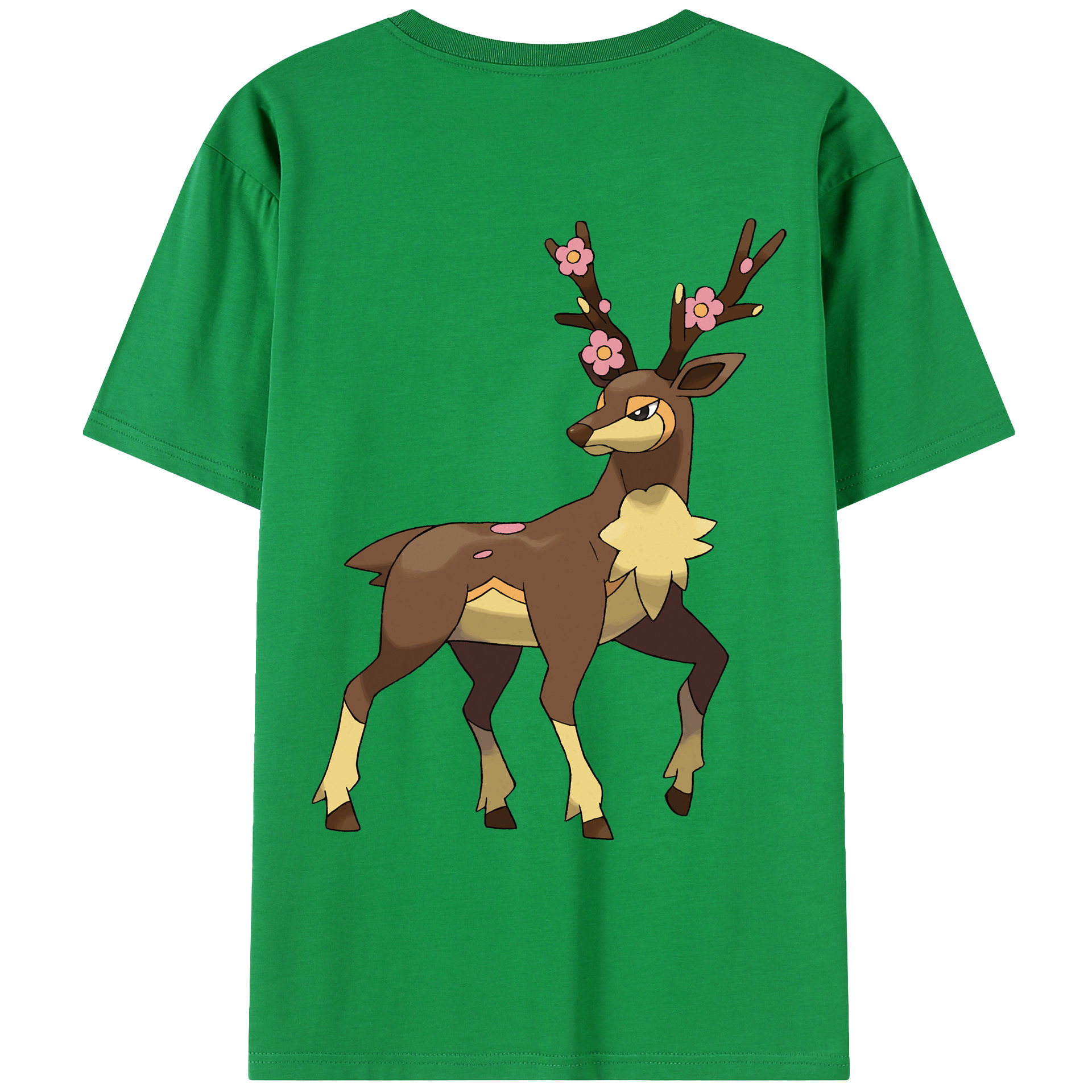（画像用） ポケットモンスター Pokémon 綿100％ メンズ半袖Tシャツ（バックプリント） 通気性