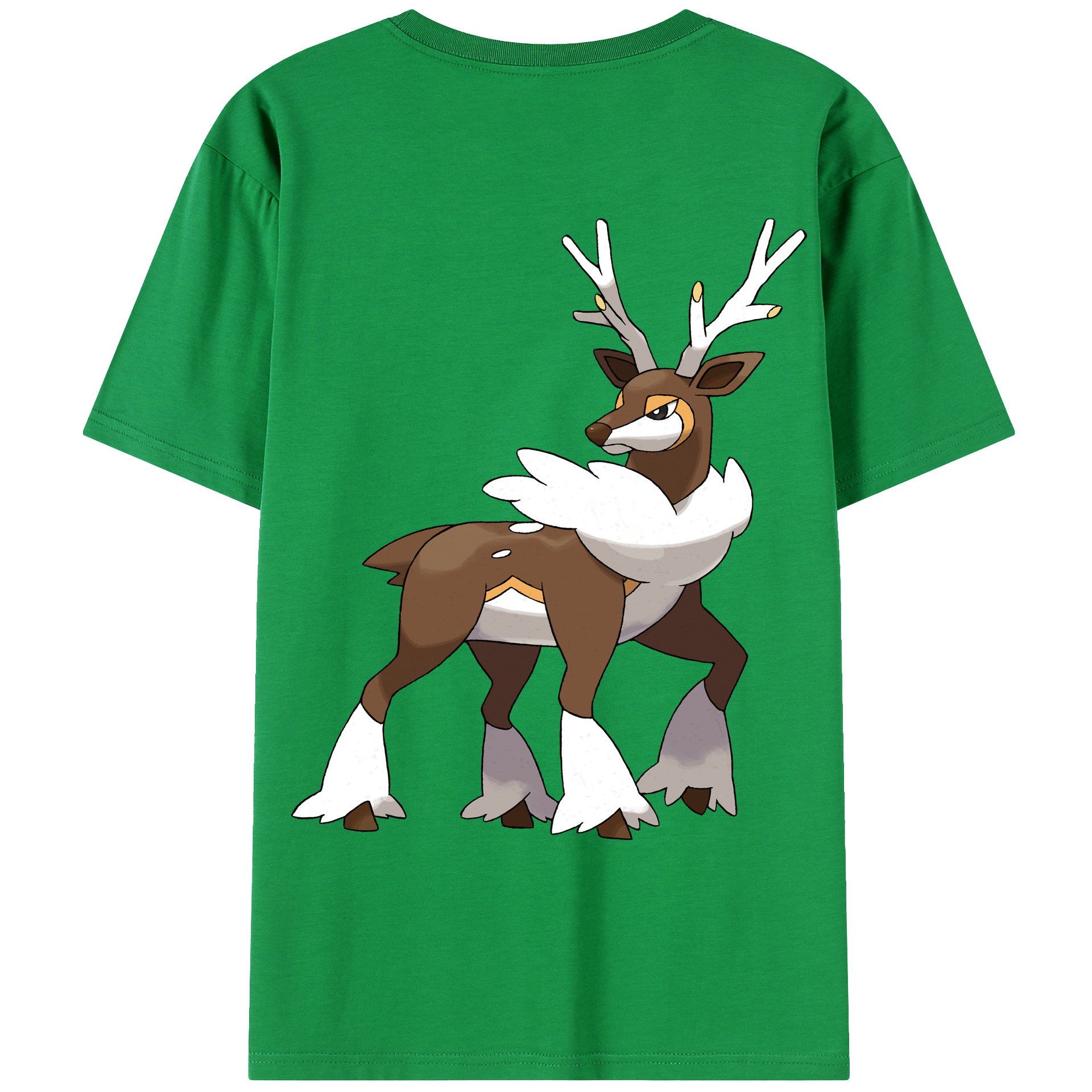 （画像用） ポケットモンスター Pokémon 綿100％ メンズ半袖Tシャツ（バックプリント） 通気性