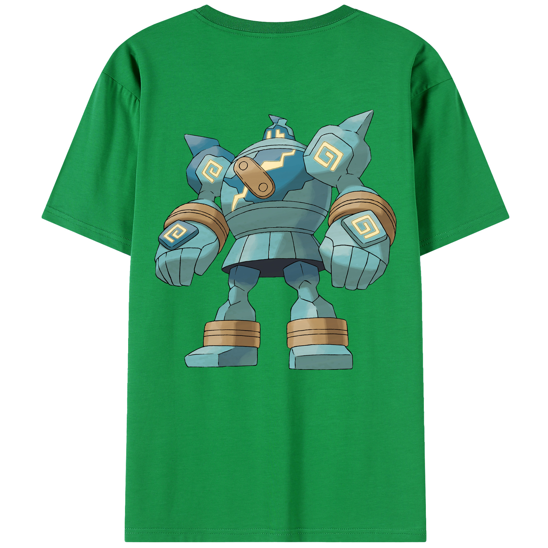 （画像用） ポケットモンスター Pokémon 綿100％ メンズ半袖Tシャツ（バックプリント） 通気性