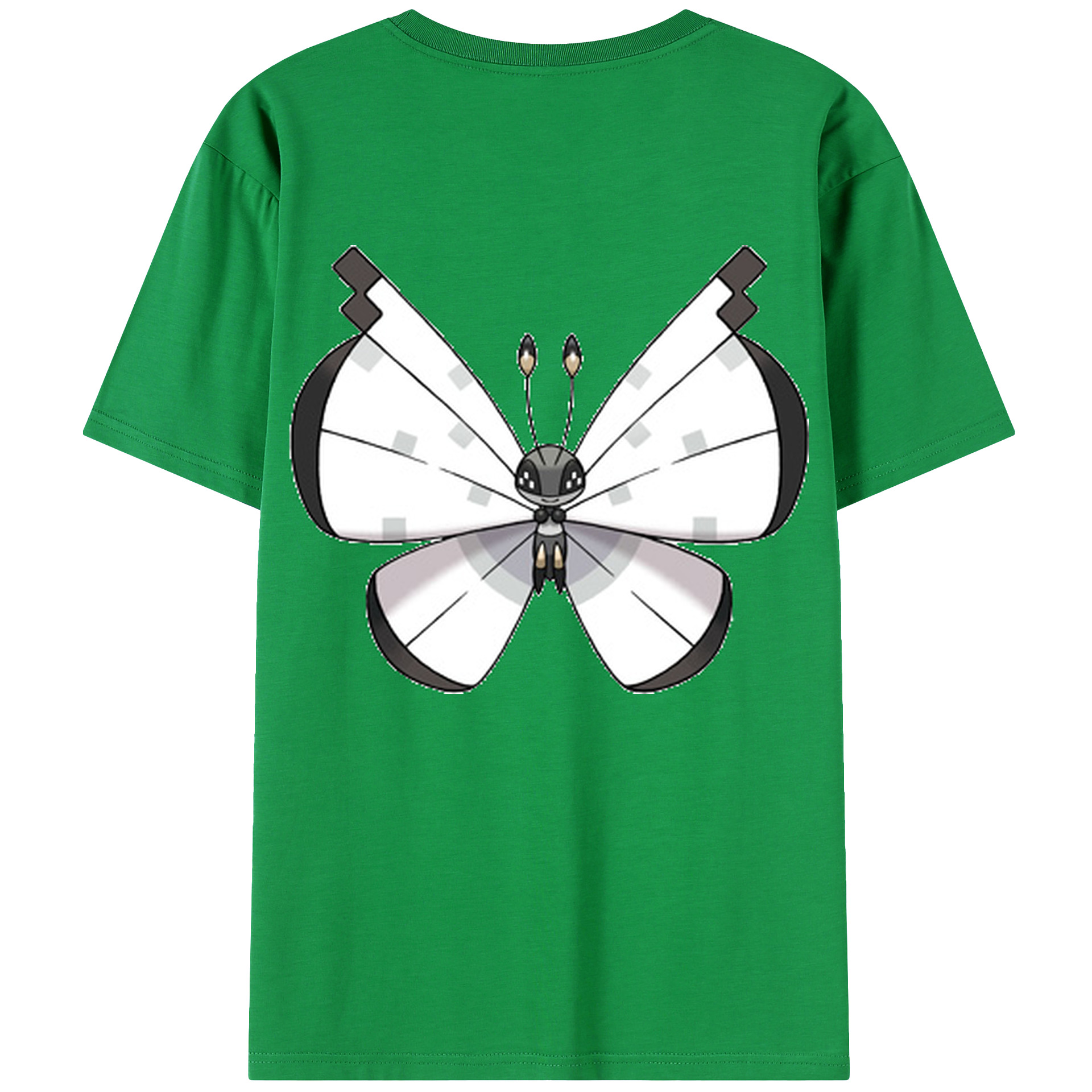 （画像用） ポケットモンスター Pokémon 綿100％ メンズ半袖Tシャツ（バックプリント） 通気性