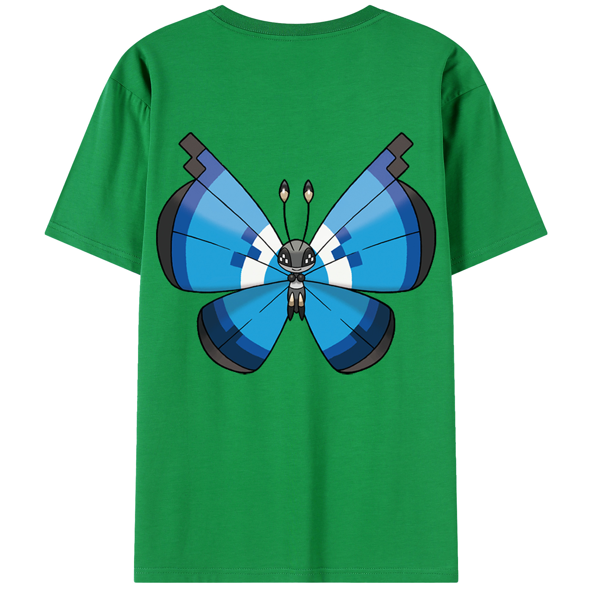 （画像用） ポケットモンスター Pokémon 綿100％ メンズ半袖Tシャツ（バックプリント） 通気性