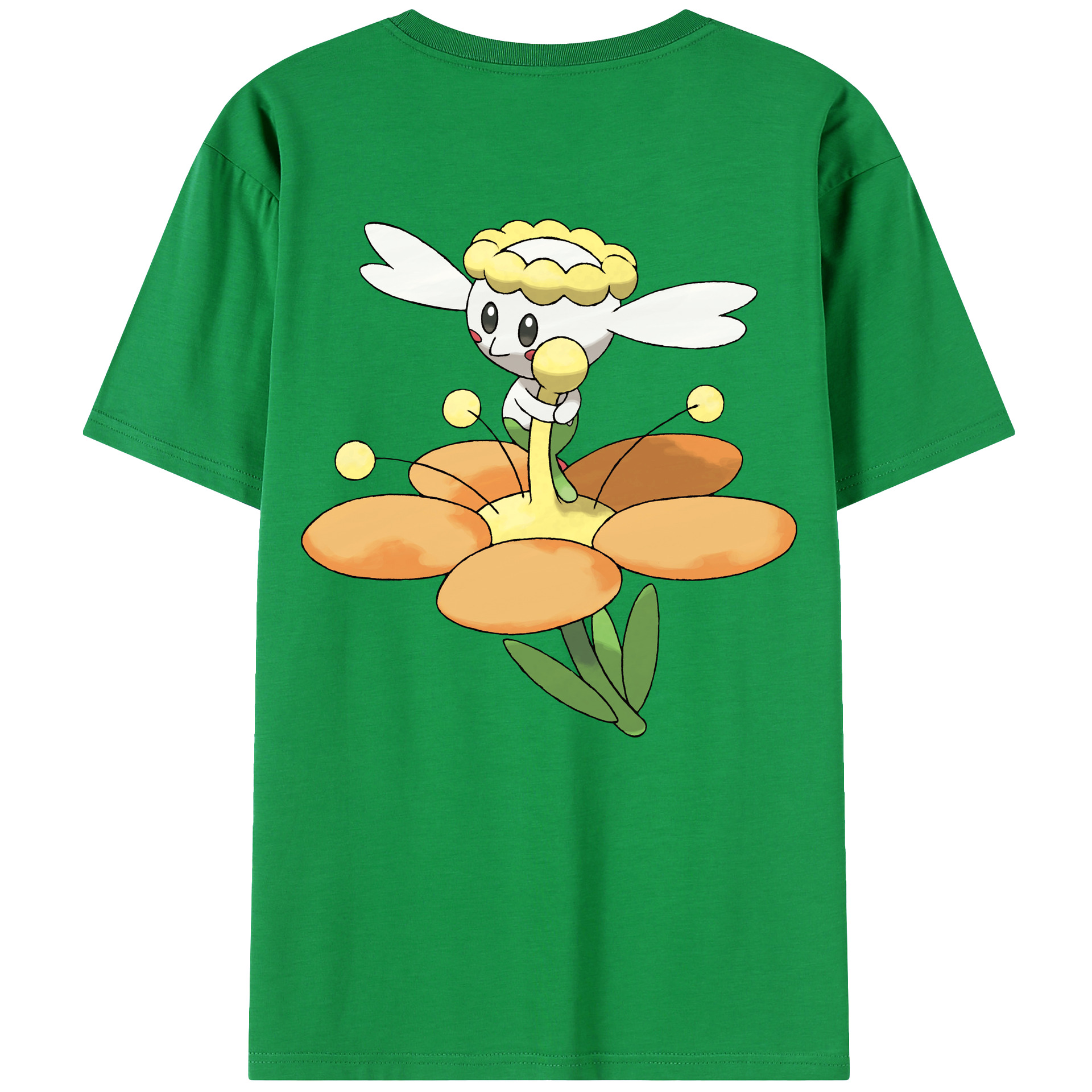 （画像用） ポケットモンスター Pokémon 綿100％ メンズ半袖Tシャツ（バックプリント） 通気性