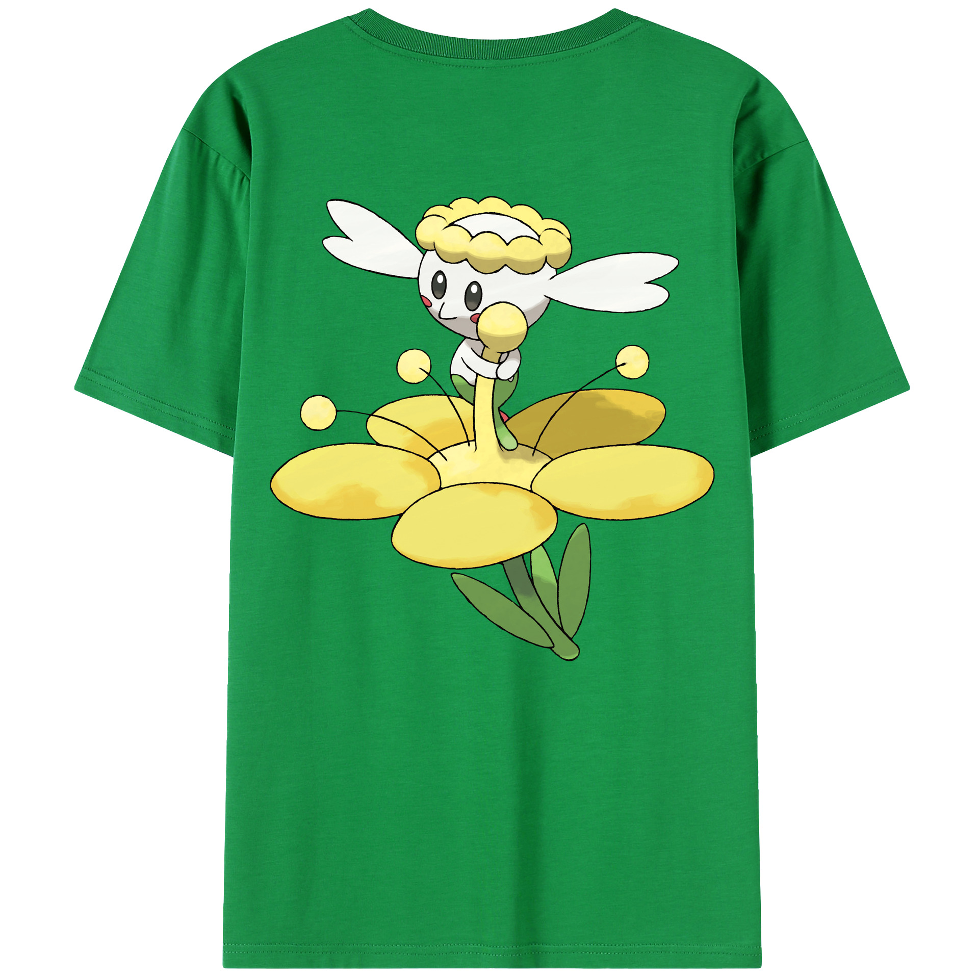 （画像用） ポケットモンスター Pokémon 綿100％ メンズ半袖Tシャツ（バックプリント） 通気性