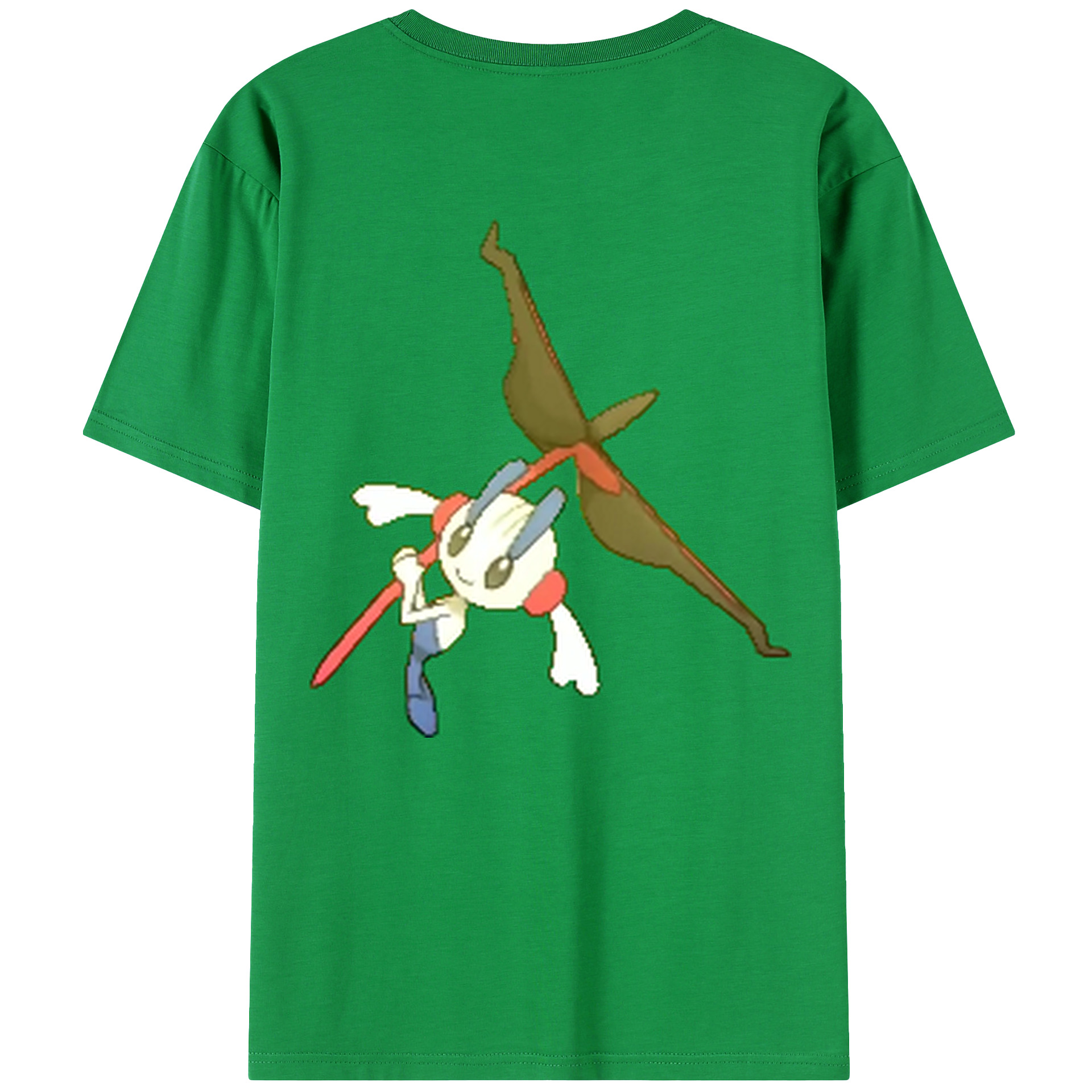 （画像用） ポケットモンスター Pokémon 綿100％ メンズ半袖Tシャツ（バックプリント） 通気性