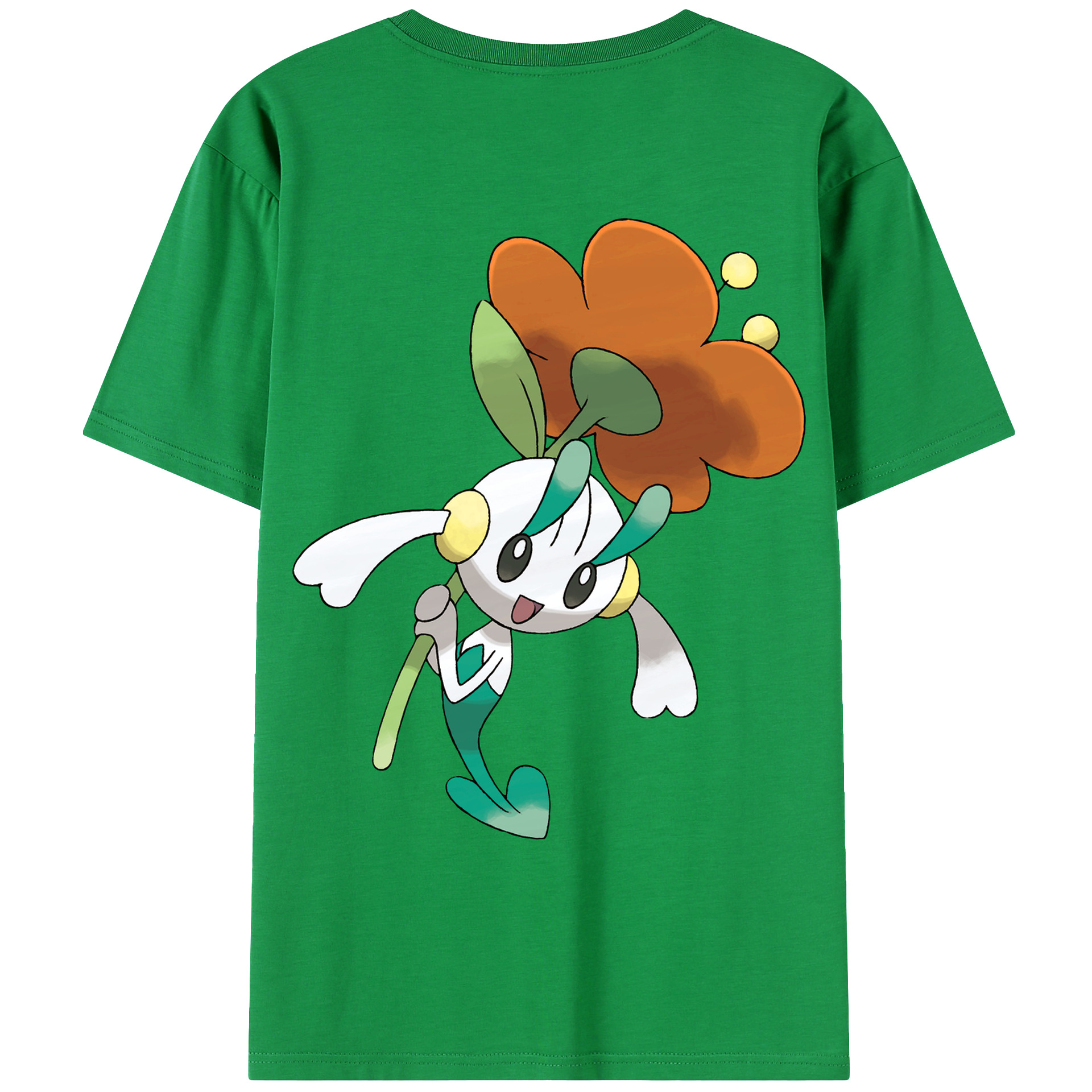 （画像用） ポケットモンスター Pokémon 綿100％ メンズ半袖Tシャツ（バックプリント） 通気性