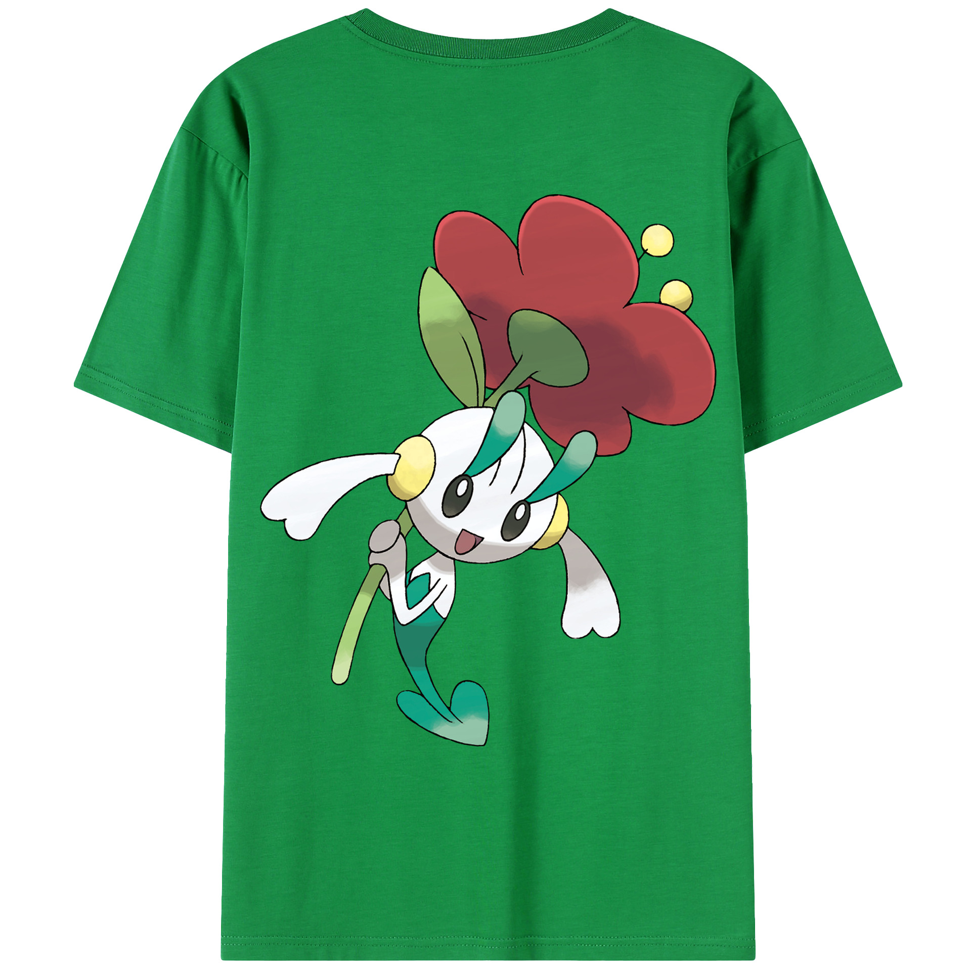 （画像用） ポケットモンスター Pokémon 綿100％ メンズ半袖Tシャツ（バックプリント） 通気性