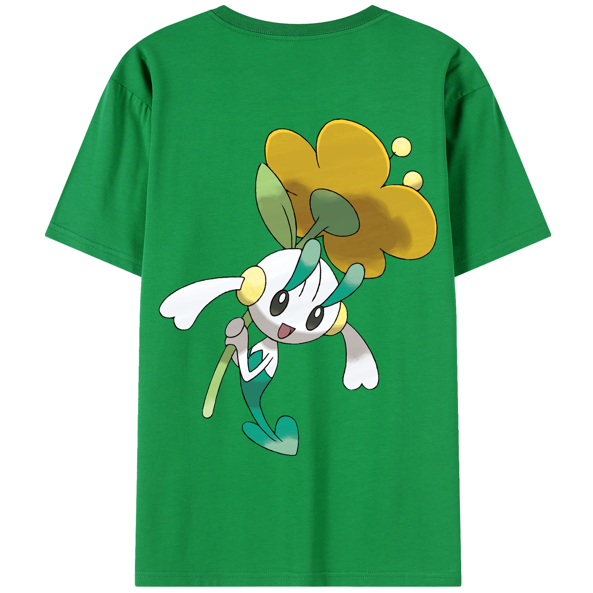 （画像用） ポケットモンスター Pokémon 綿100％ メンズ半袖Tシャツ（バックプリント） 通気性