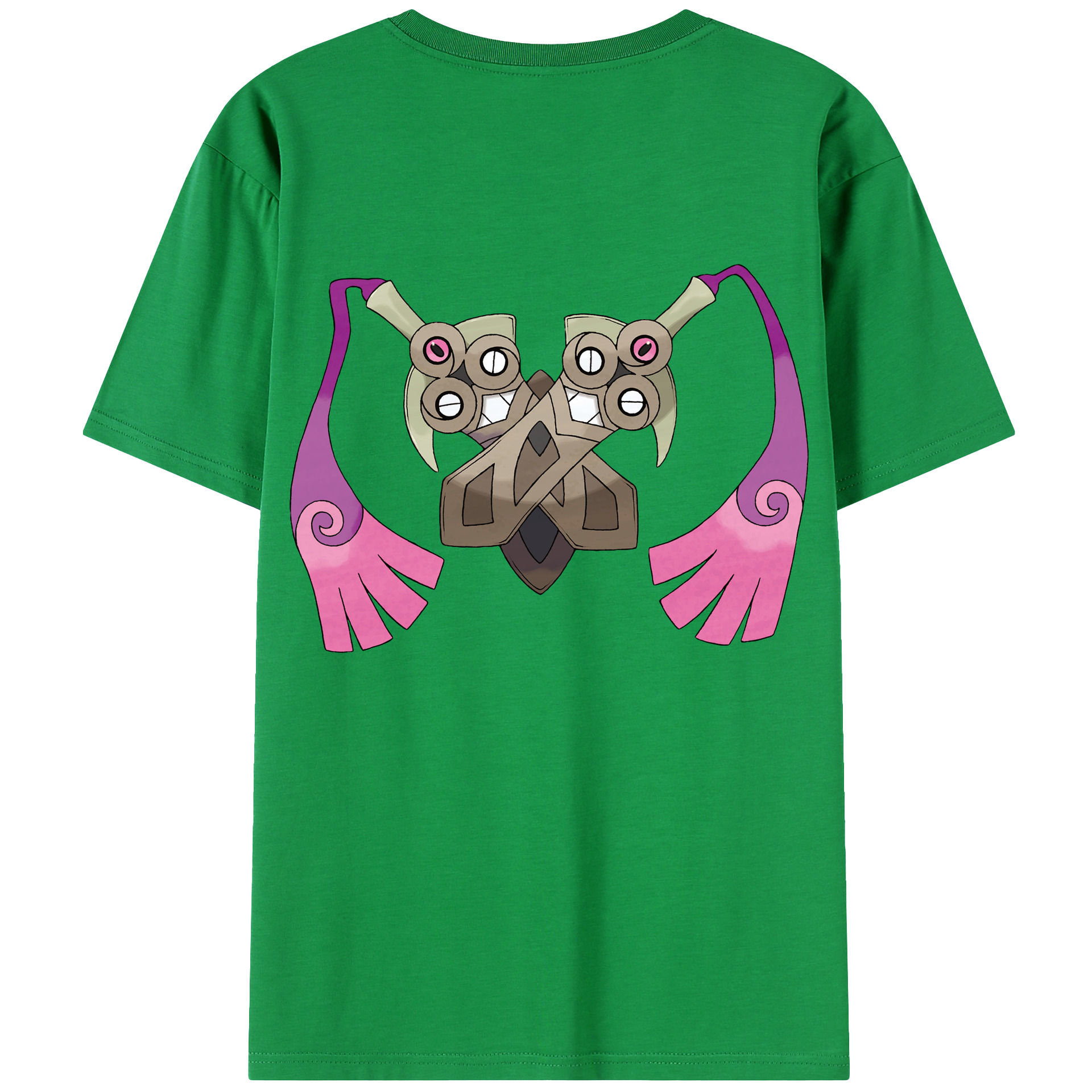 （画像用） ポケットモンスター Pokémon 綿100％ メンズ半袖Tシャツ（バックプリント） 通気性