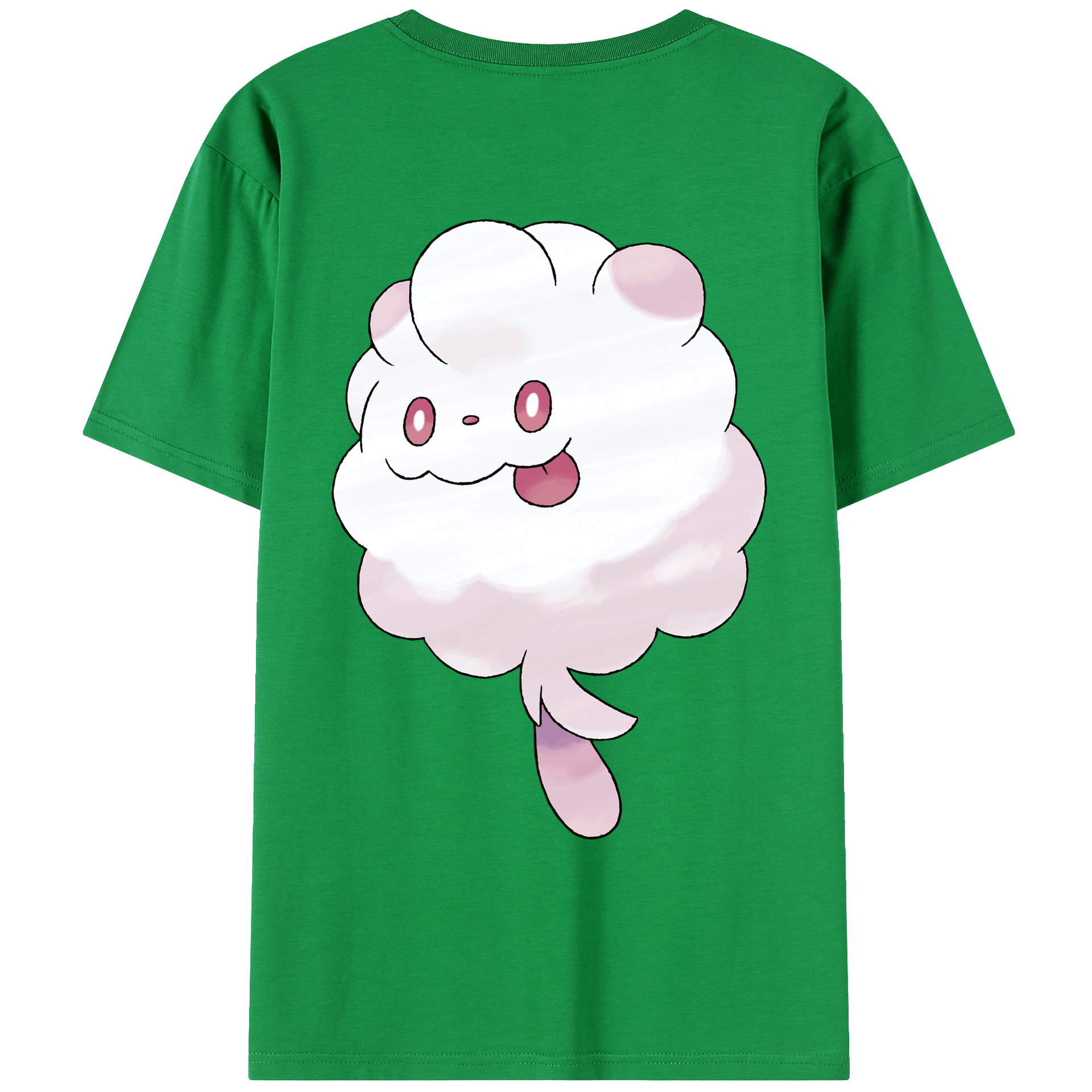 （画像用） ポケットモンスター Pokémon 綿100％ メンズ半袖Tシャツ（バックプリント） 通気性