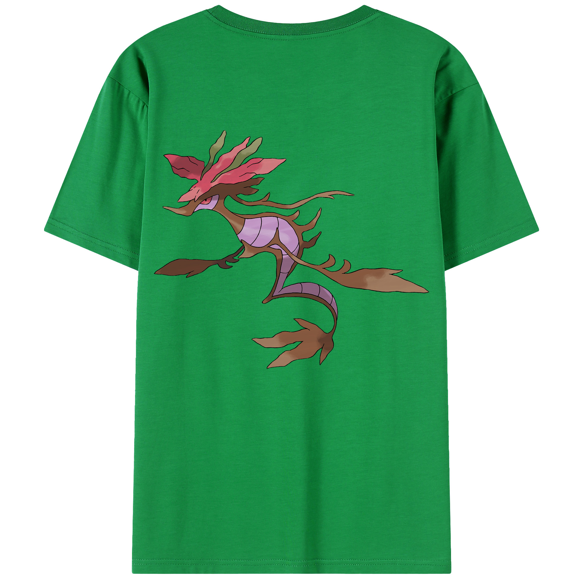 （画像用） ポケットモンスター Pokémon 綿100％ メンズ半袖Tシャツ（バックプリント） 通気性