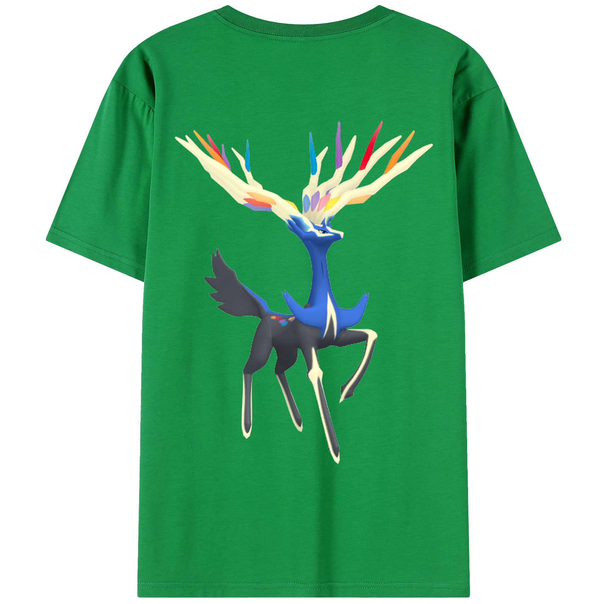 （画像用） ポケットモンスター Pokémon 綿100％ メンズ半袖Tシャツ（バックプリント） 通気性