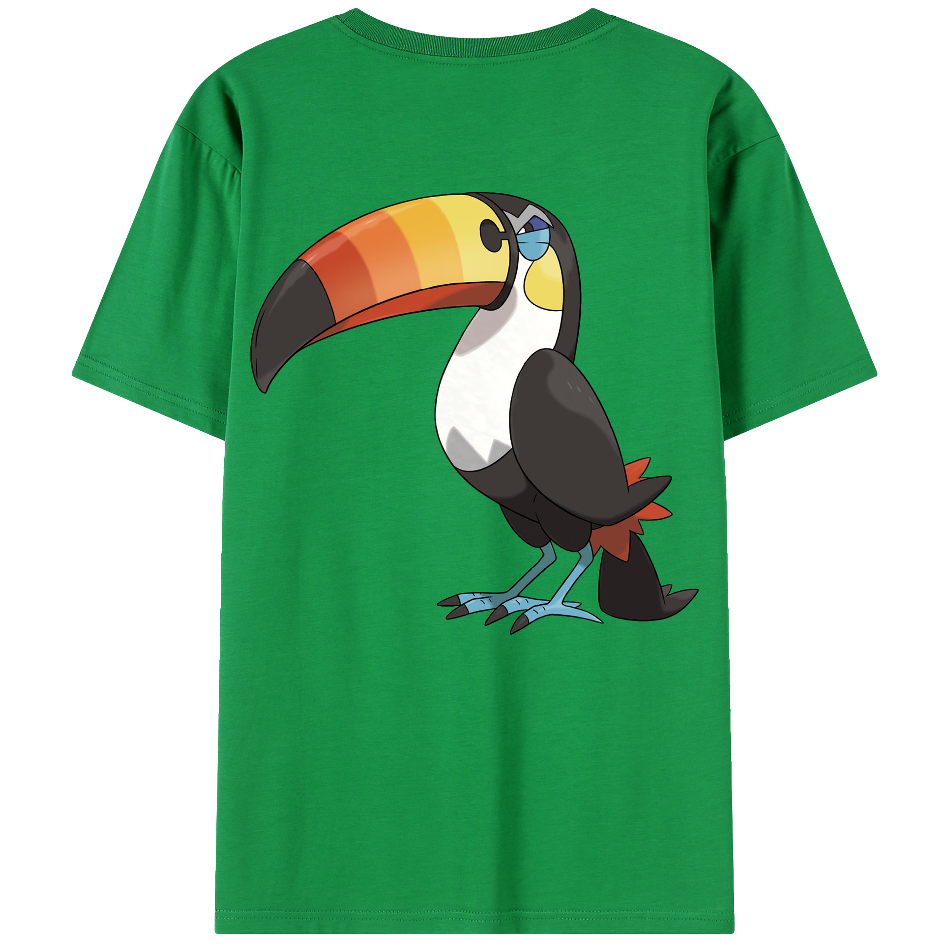 （画像用） ポケットモンスター Pokémon 綿100％ メンズ半袖Tシャツ（バックプリント） 通気性