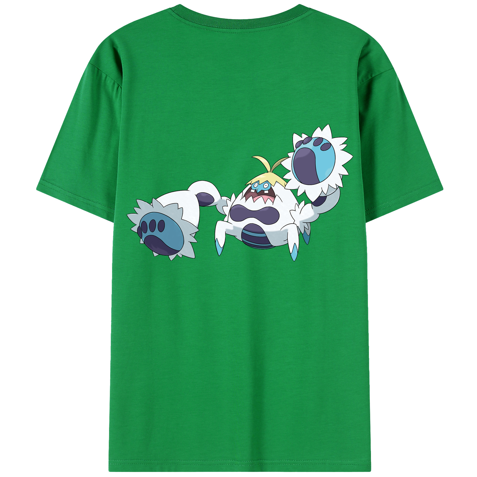 （画像用） ポケットモンスター Pokémon 綿100％ メンズ半袖Tシャツ（バックプリント） 通気性