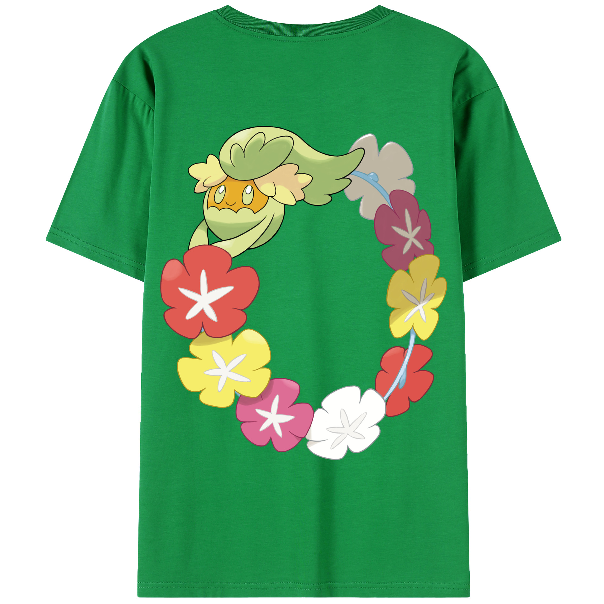 （画像用） ポケットモンスター Pokémon 綿100％ メンズ半袖Tシャツ（バックプリント） 通気性