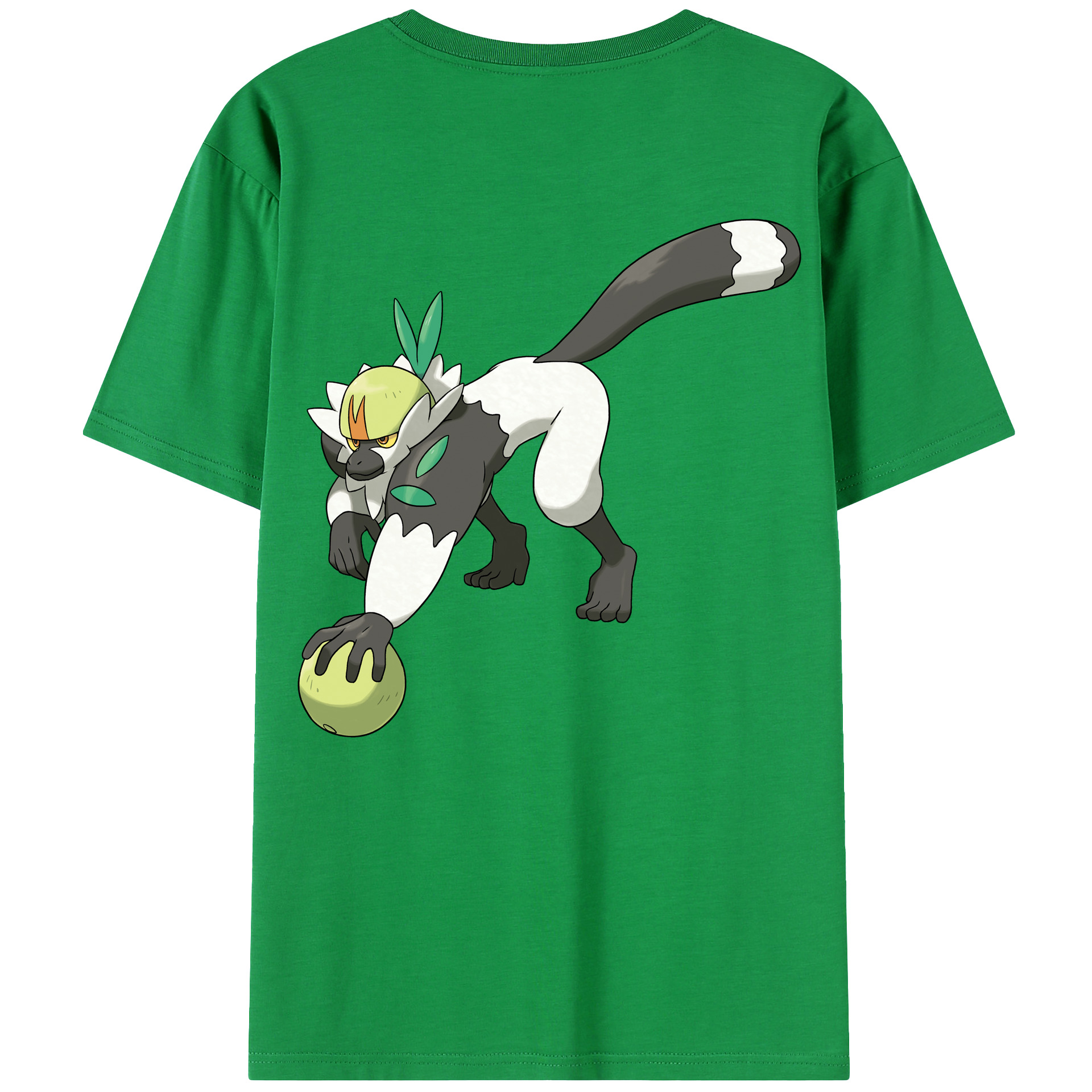 （画像用） ポケットモンスター Pokémon 綿100％ メンズ半袖Tシャツ（バックプリント） 通気性
