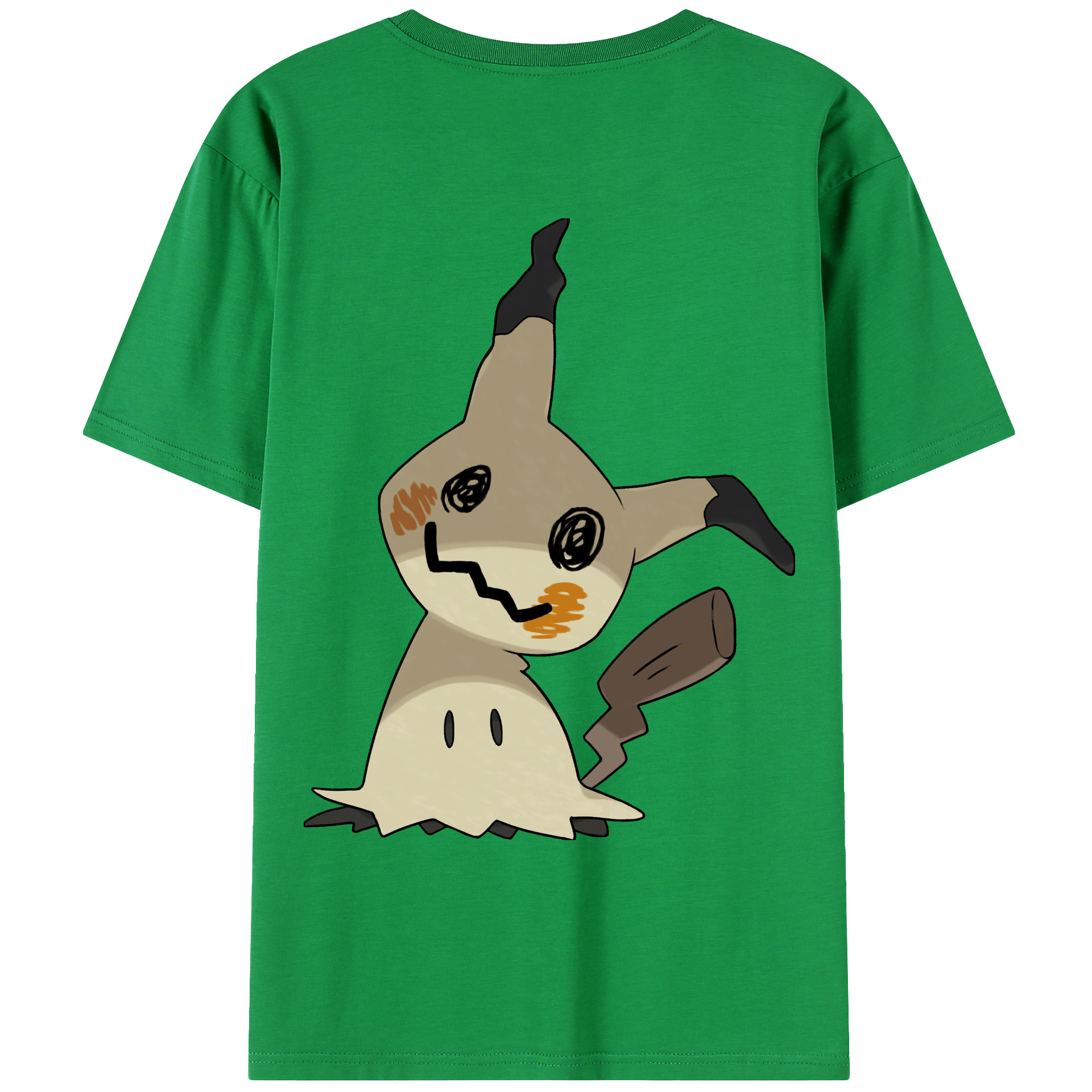 （画像用） ポケットモンスター Pokémon 綿100％ メンズ半袖Tシャツ（バックプリント） 通気性