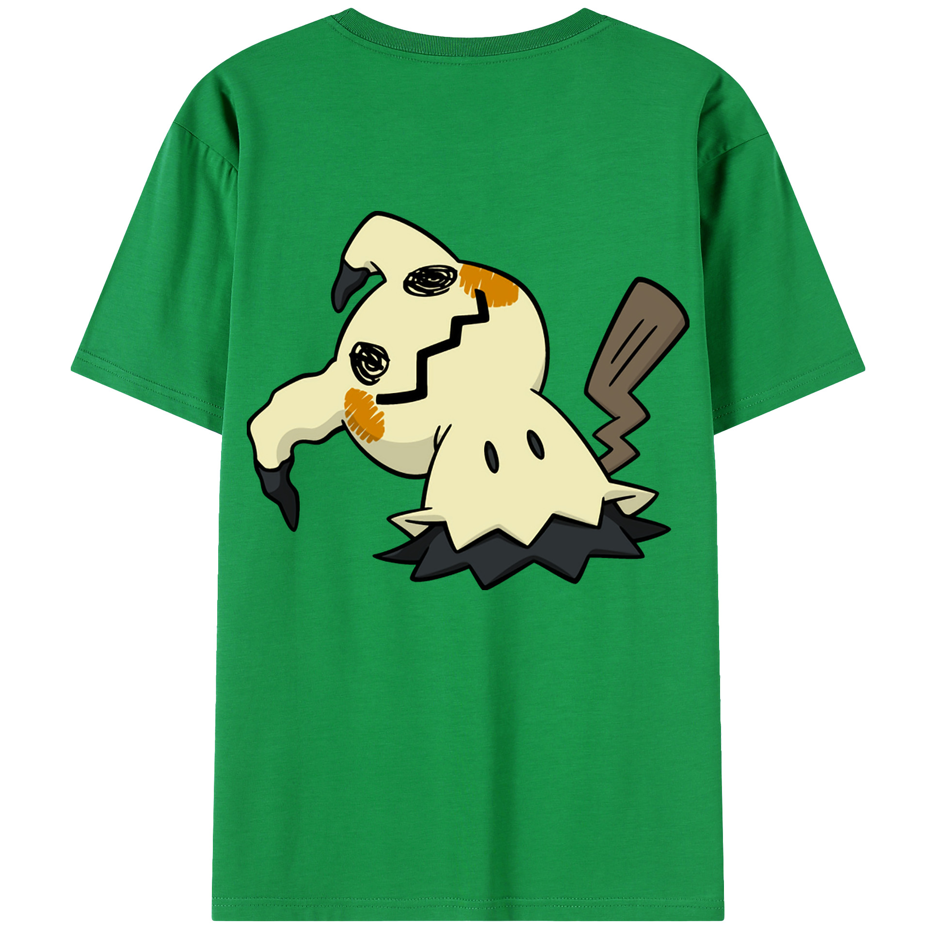 （画像用） ポケットモンスター Pokémon 綿100％ メンズ半袖Tシャツ（バックプリント） 通気性