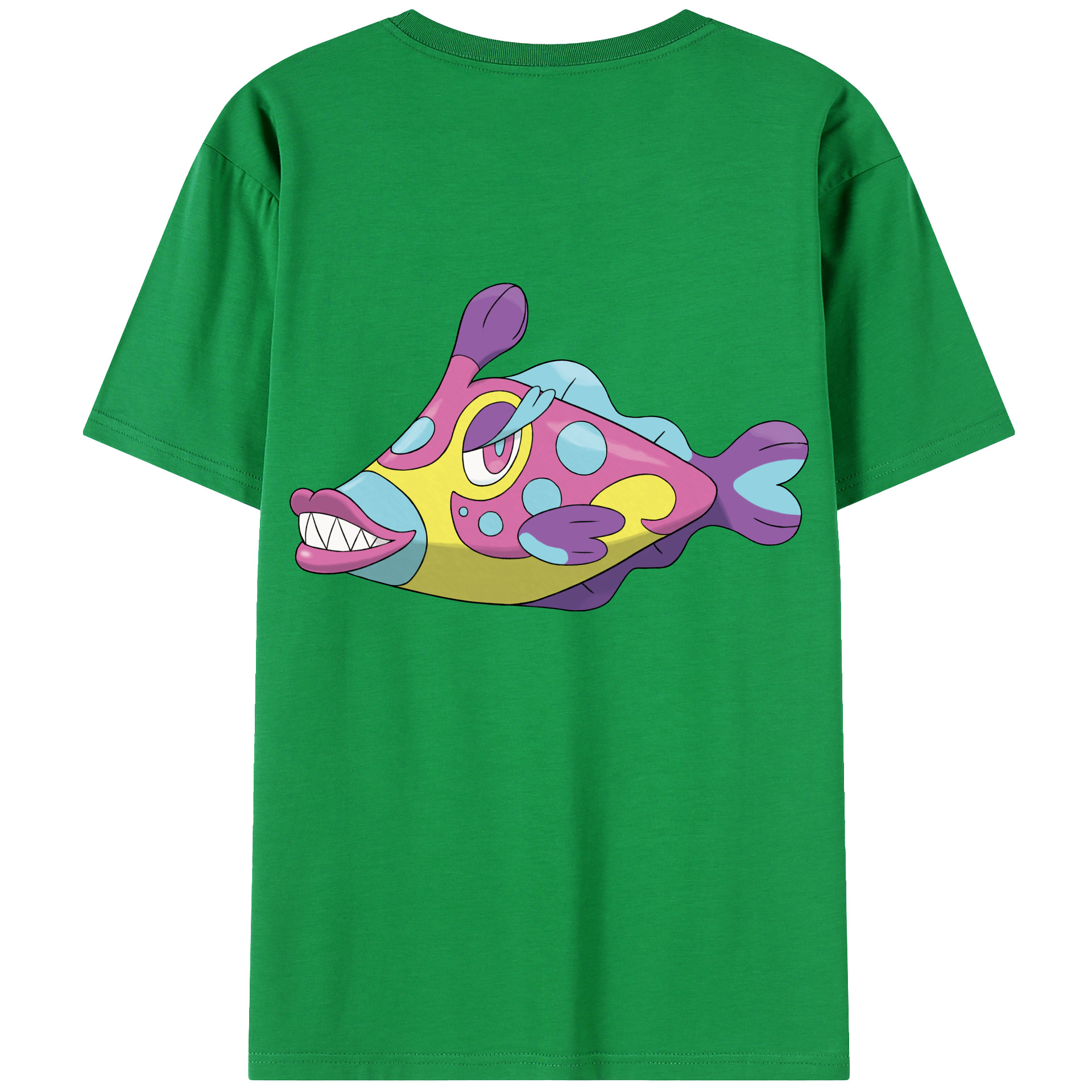 （画像用） ポケットモンスター Pokémon 綿100％ メンズ半袖Tシャツ（バックプリント） 通気性