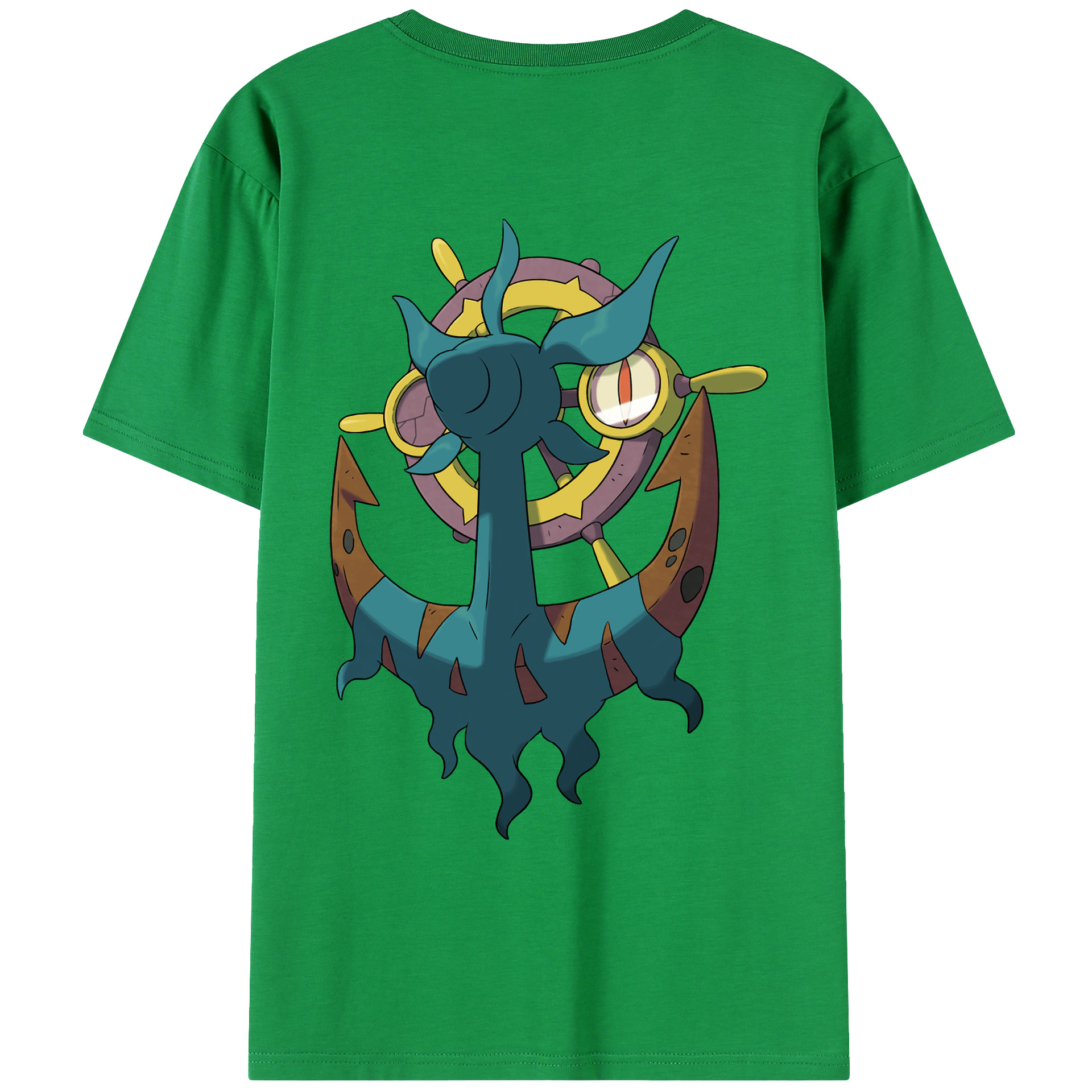 （画像用） ポケットモンスター Pokémon 綿100％ メンズ半袖Tシャツ（バックプリント） 通気性