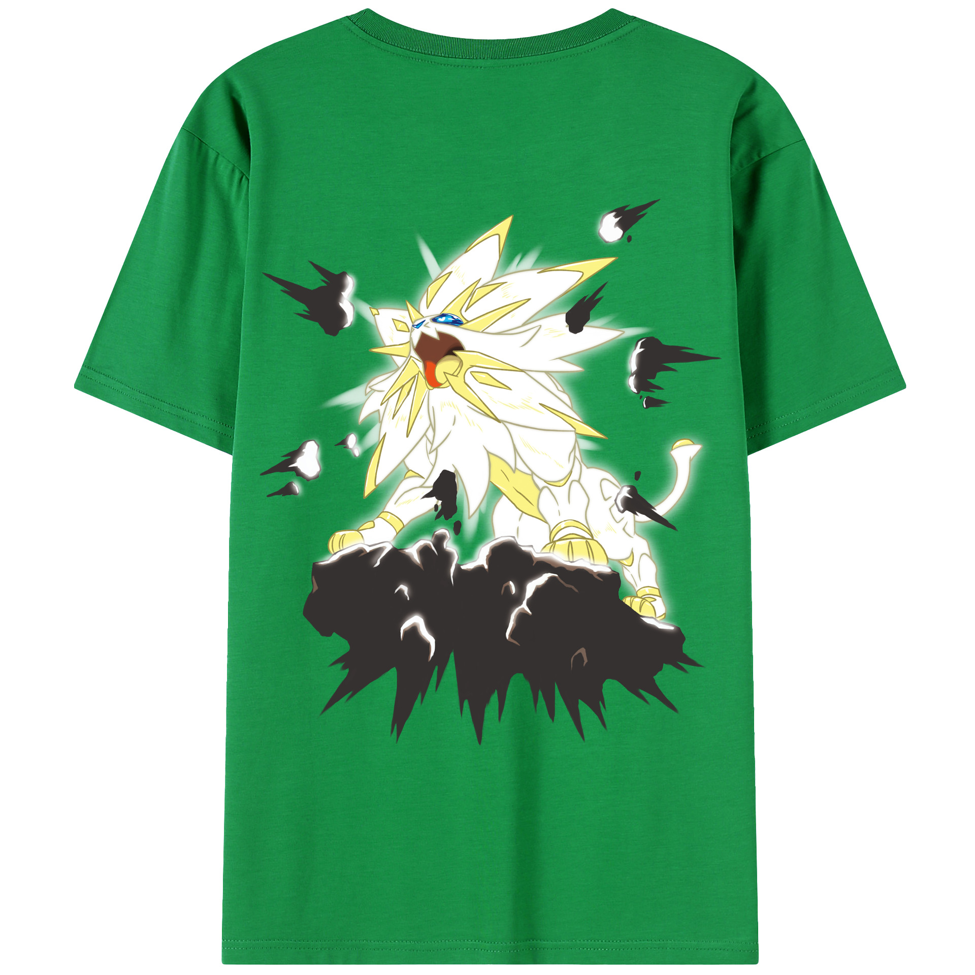 （画像用） ポケットモンスター Pokémon 綿100％ メンズ半袖Tシャツ（バックプリント） 通気性