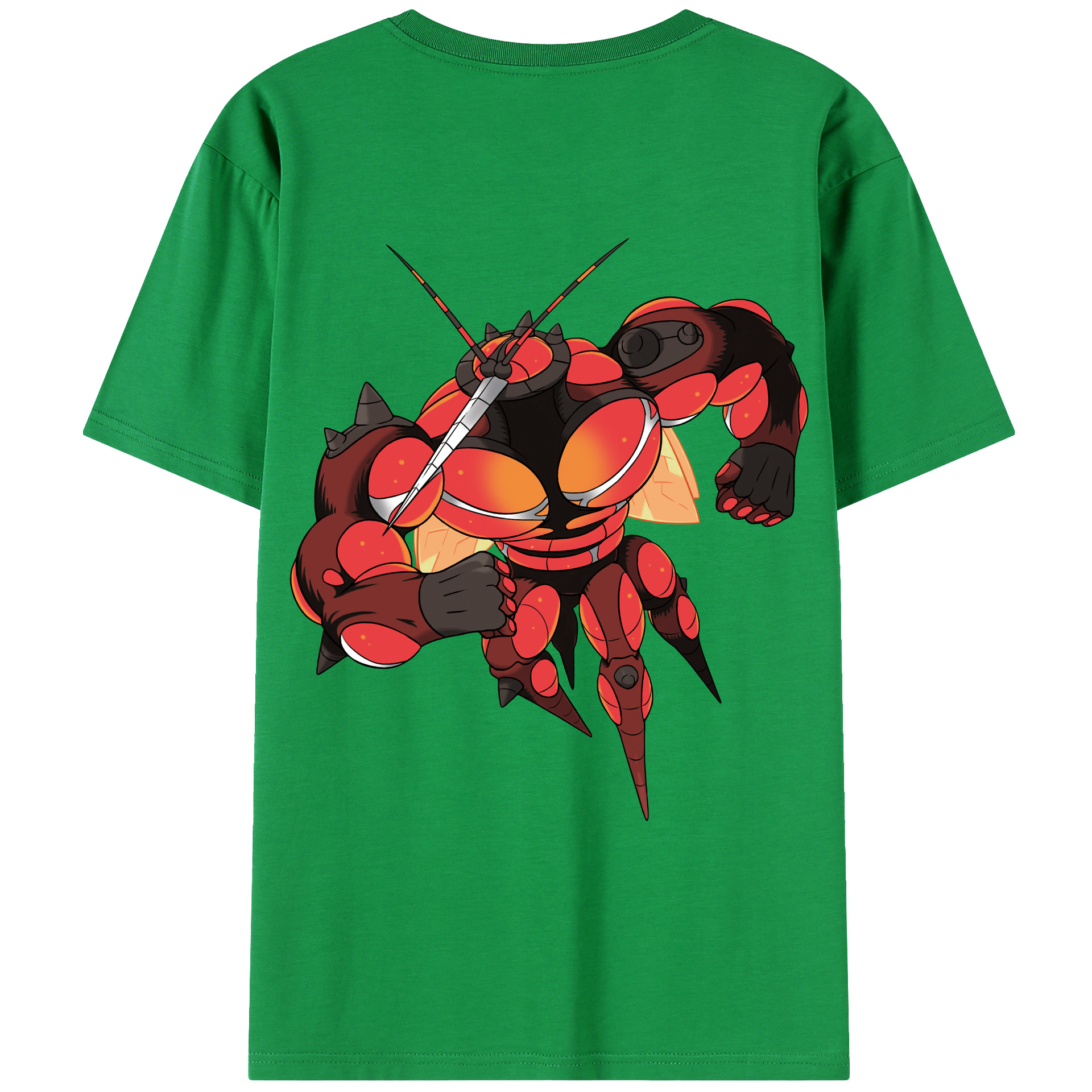 （画像用） ポケットモンスター Pokémon 綿100％ メンズ半袖Tシャツ（バックプリント） 通気性