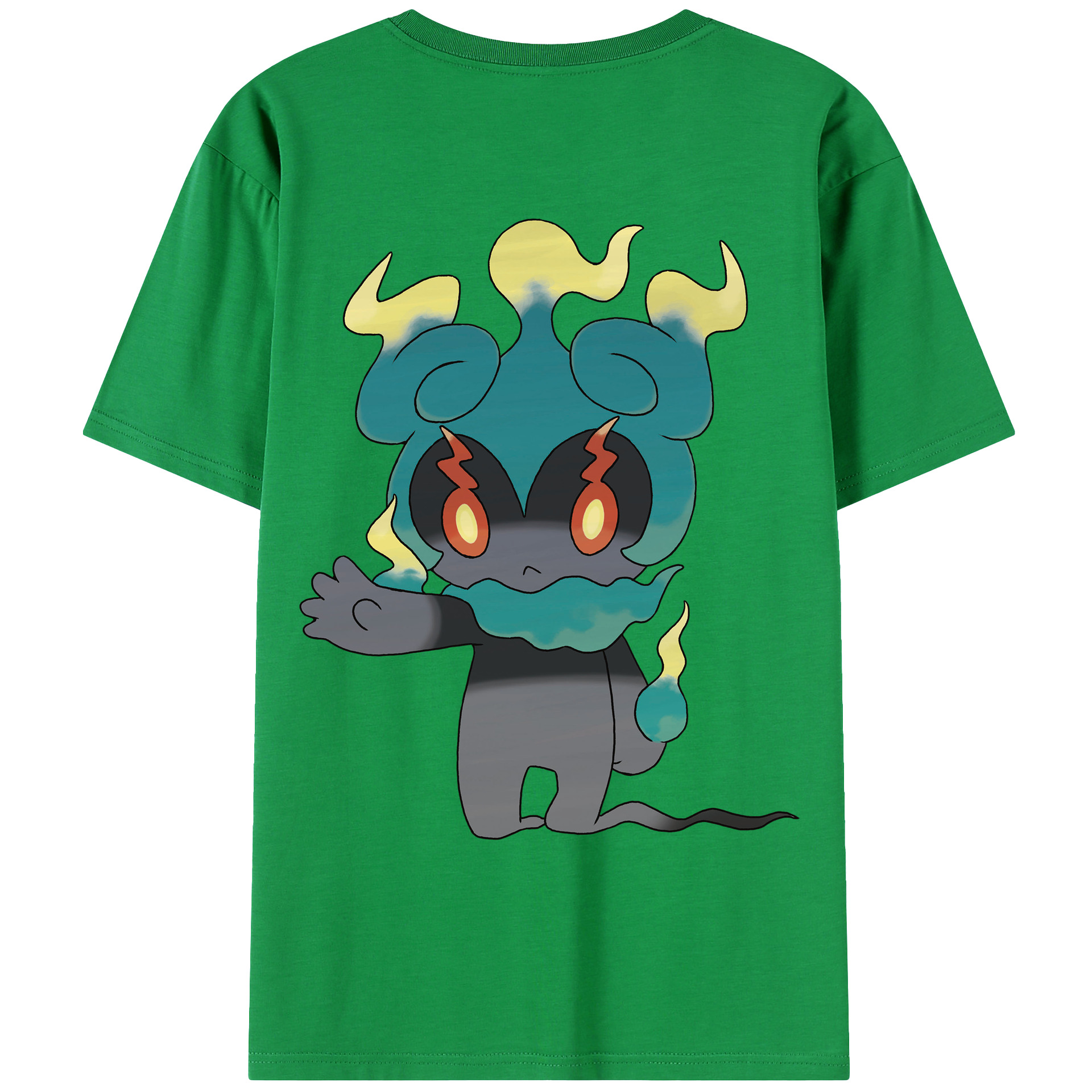 （画像用） ポケットモンスター Pokémon 綿100％ メンズ半袖Tシャツ（バックプリント） 通気性