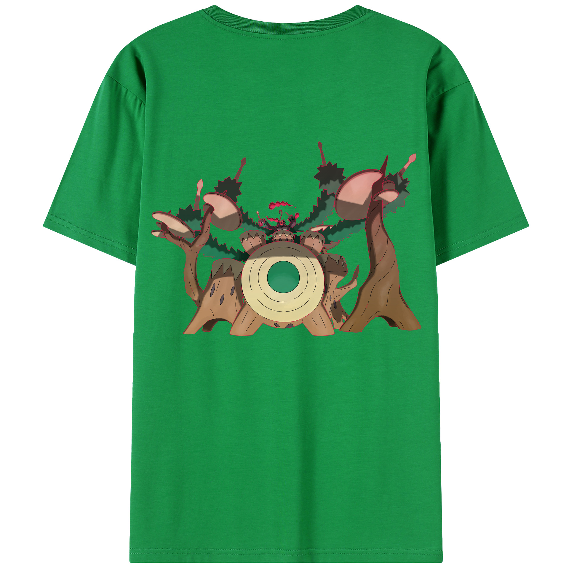 （画像用） ポケットモンスター Pokémon 綿100％ メンズ半袖Tシャツ（バックプリント） 通気性