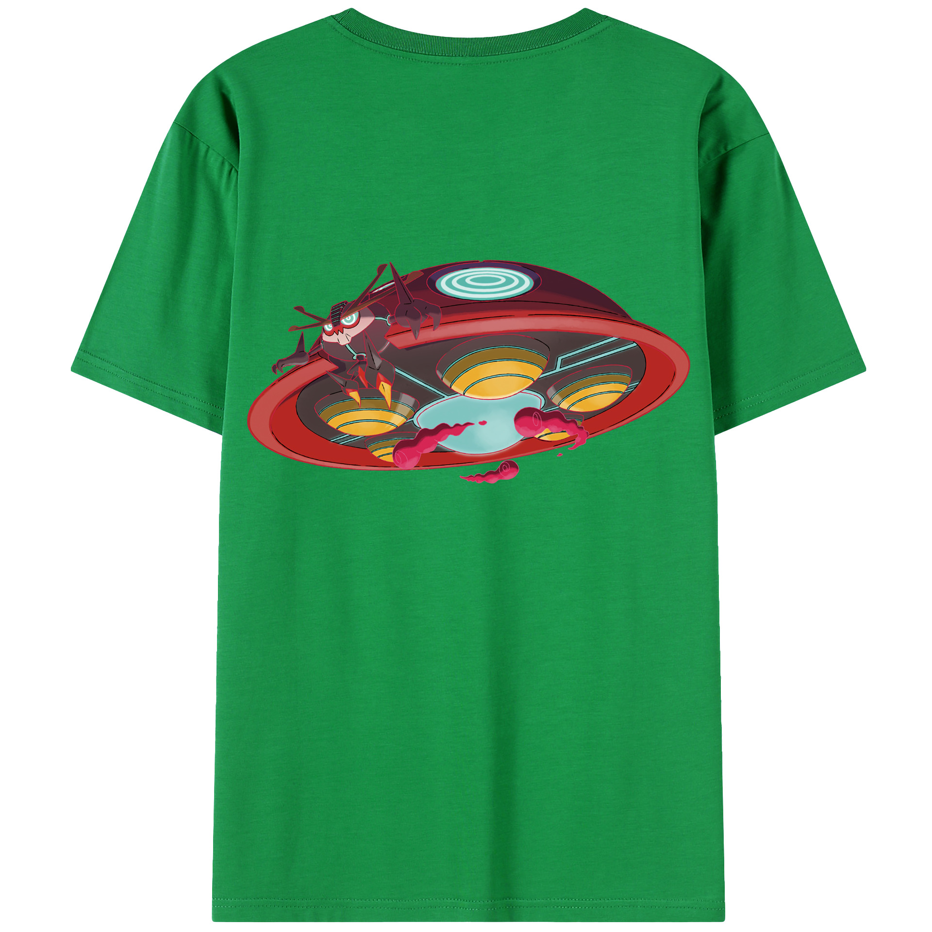 （画像用） ポケットモンスター Pokémon 綿100％ メンズ半袖Tシャツ（バックプリント） 通気性