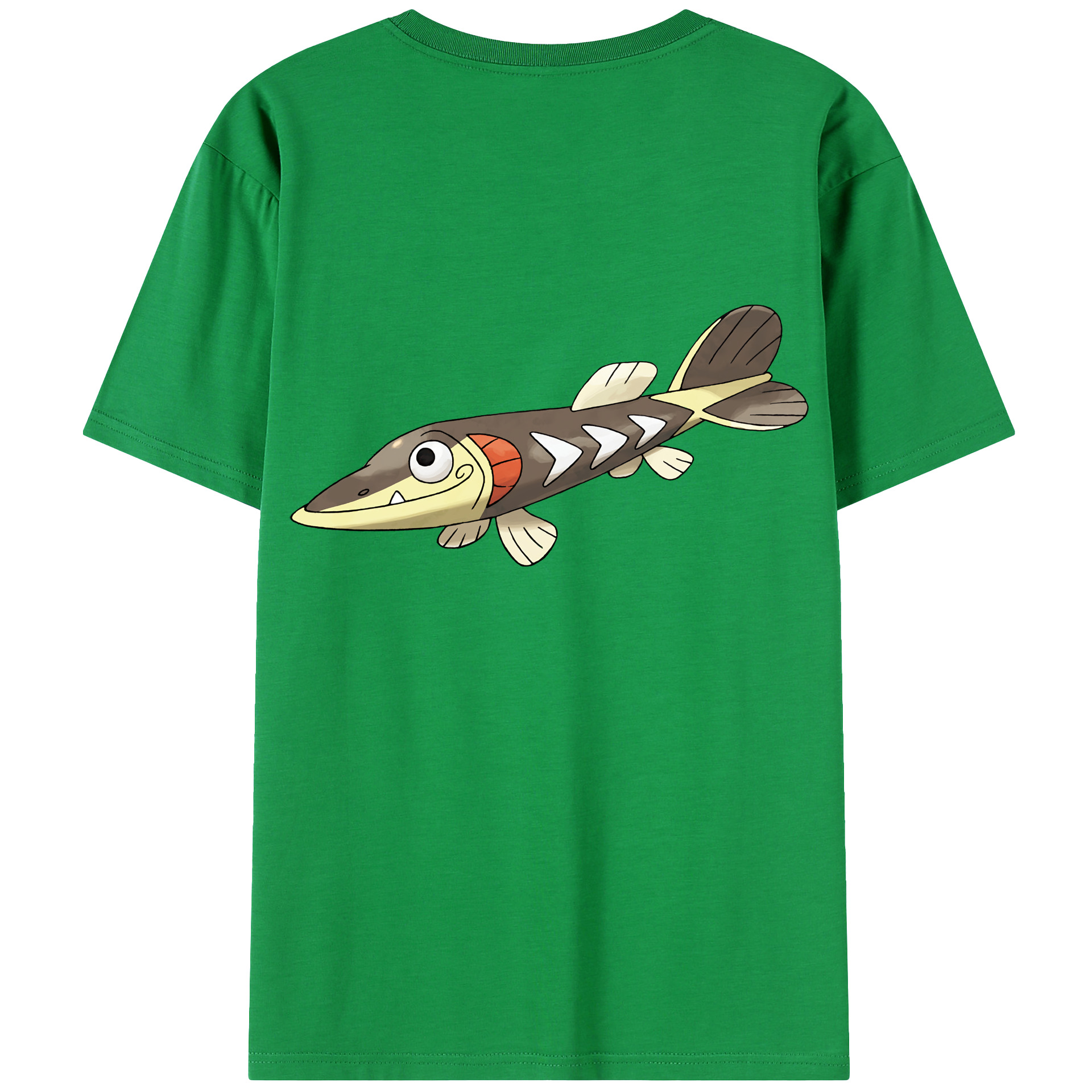 （画像用） ポケットモンスター Pokémon 綿100％ メンズ半袖Tシャツ（バックプリント） 通気性