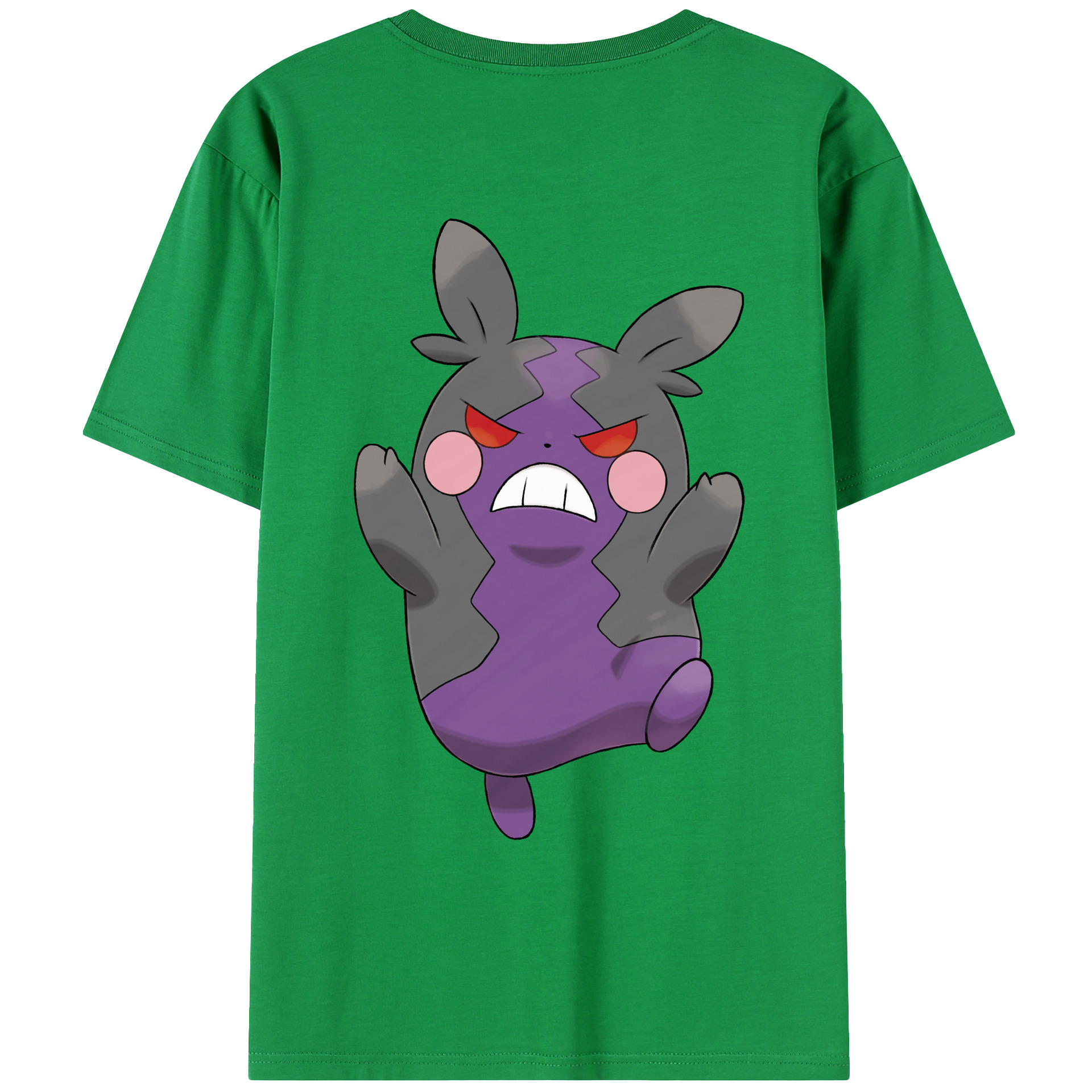 （画像用） ポケットモンスター Pokémon 綿100％ メンズ半袖Tシャツ（バックプリント） 通気性