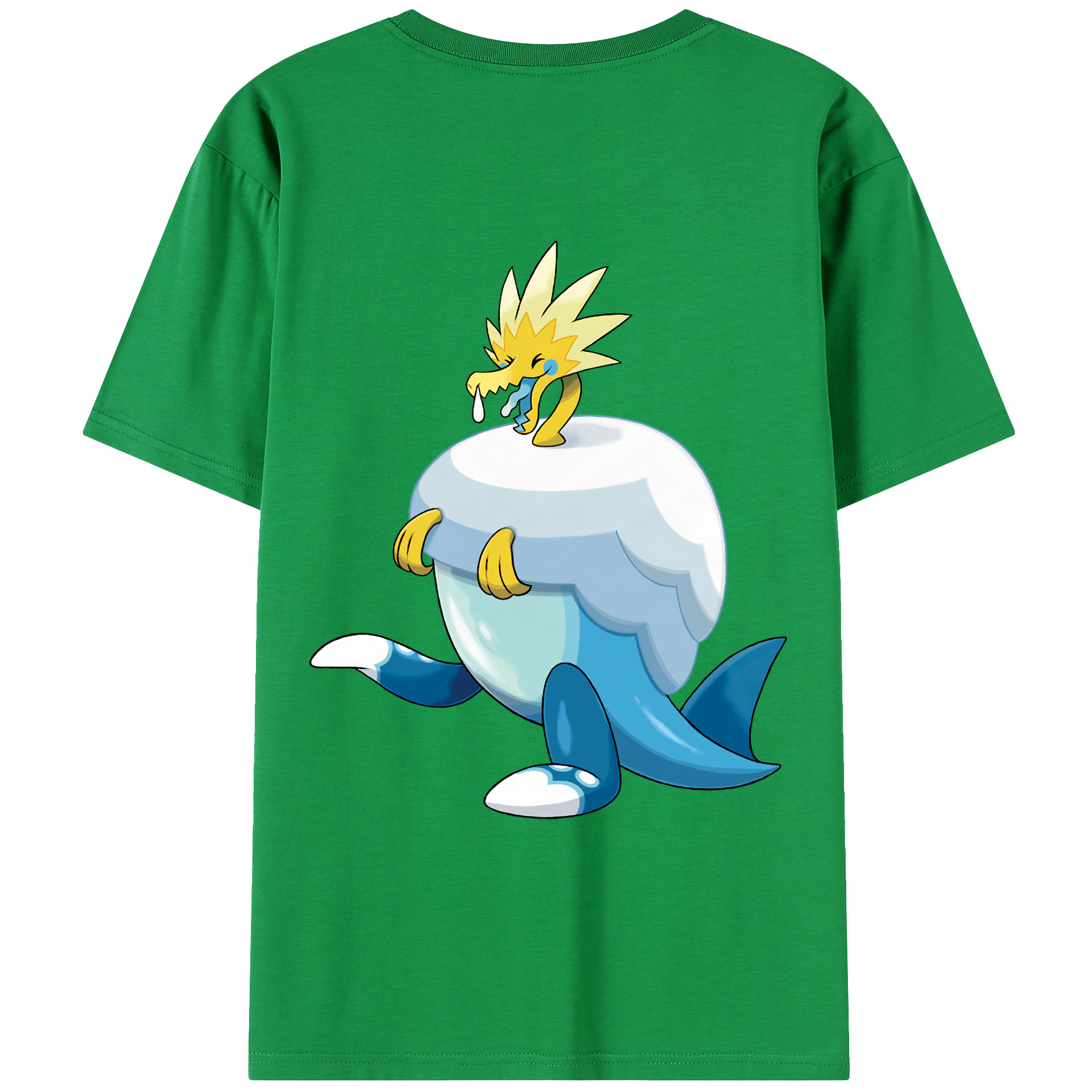 （画像用） ポケットモンスター Pokémon 綿100％ メンズ半袖Tシャツ（バックプリント） 通気性