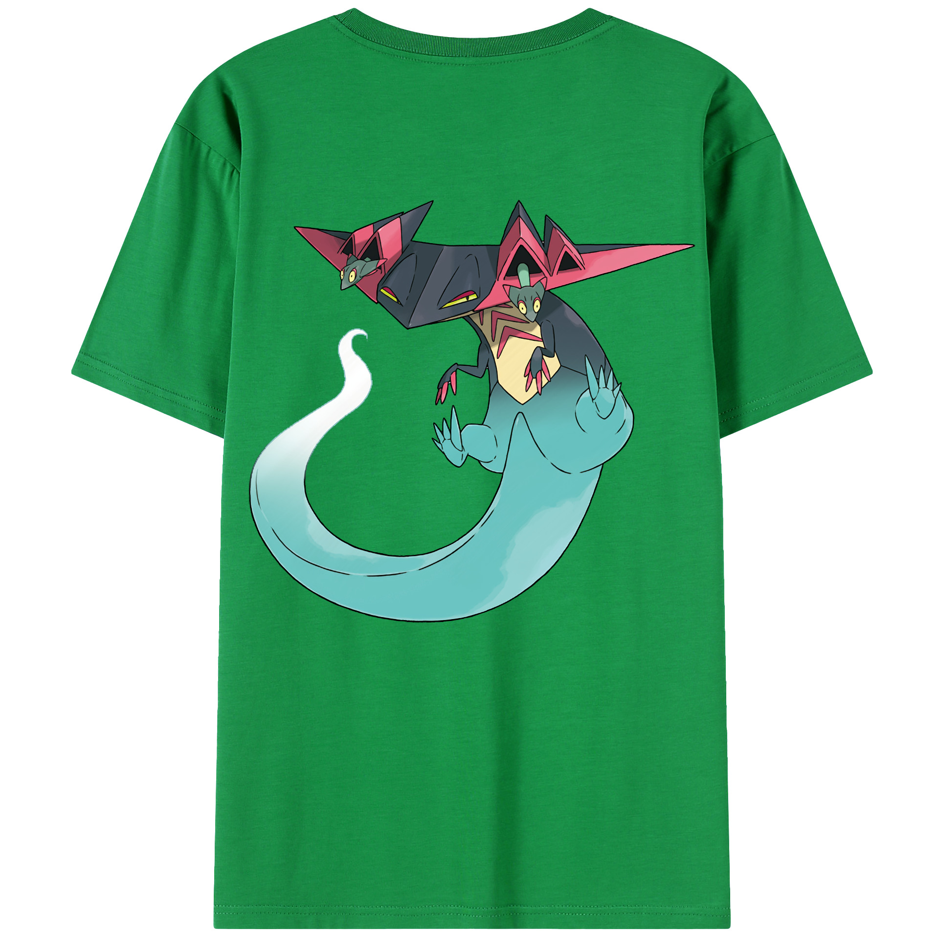 （画像用） ポケットモンスター Pokémon 綿100％ メンズ半袖Tシャツ（バックプリント） 通気性