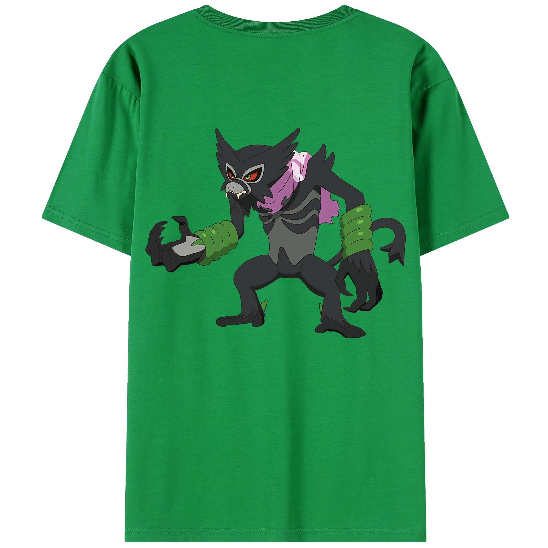 （画像用） ポケットモンスター Pokémon 綿100％ メンズ半袖Tシャツ（バックプリント） 通気性
