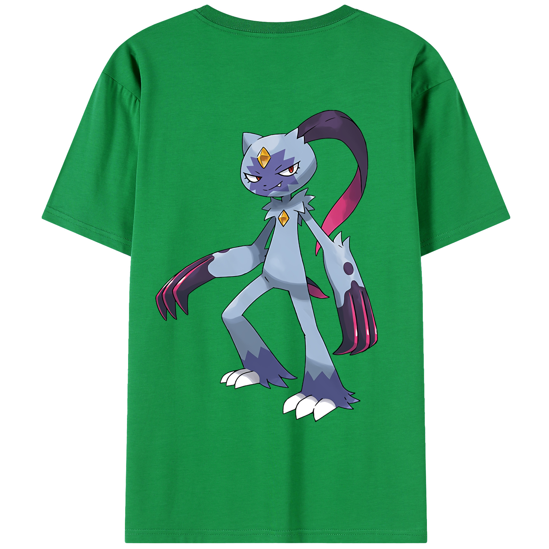 （画像用） ポケットモンスター Pokémon 綿100％ メンズ半袖Tシャツ（バックプリント） 通気性