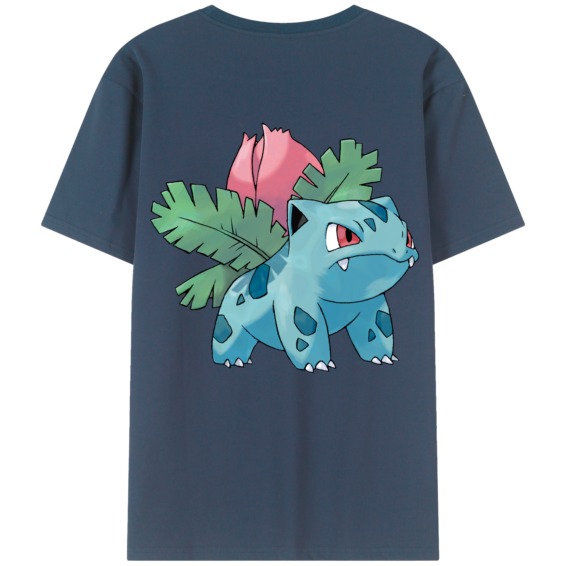 （画像用） ポケットモンスター Pokémon 綿100％ メンズ半袖Tシャツ（バックプリント） 通気性