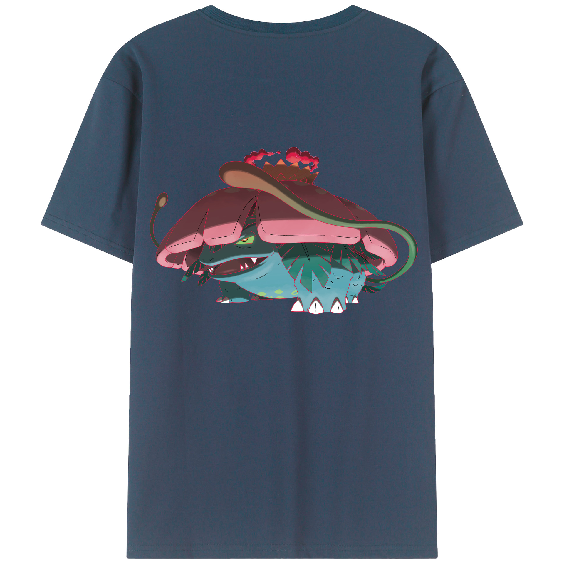 （画像用） ポケットモンスター Pokémon 綿100％ メンズ半袖Tシャツ（バックプリント） 通気性