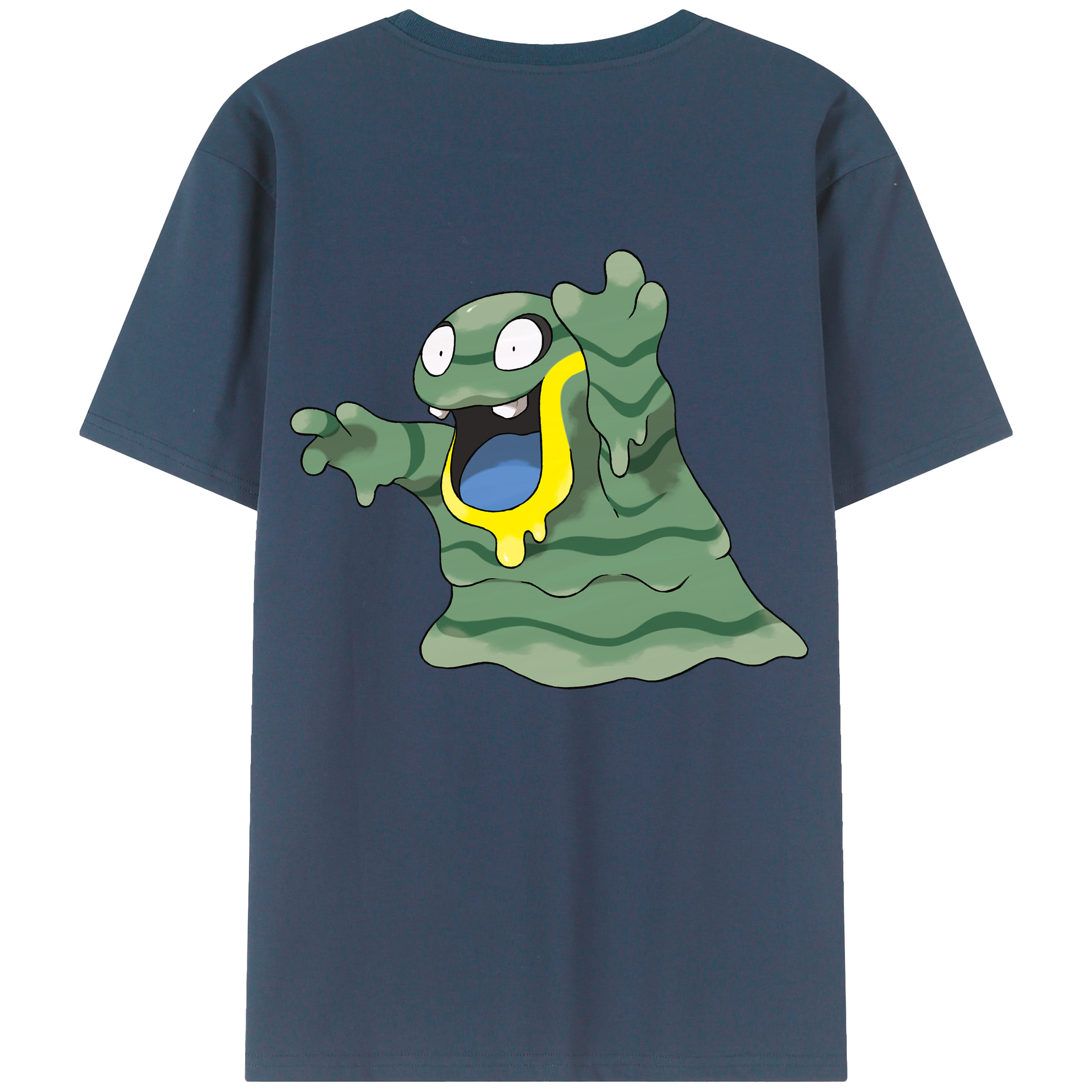 （画像用） ポケットモンスター Pokémon 綿100％ メンズ半袖Tシャツ（バックプリント） 通気性