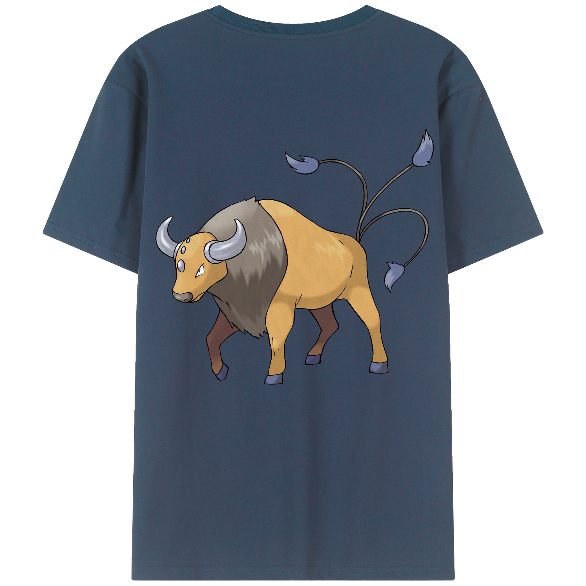 （画像用） ポケットモンスター Pokémon 綿100％ メンズ半袖Tシャツ（バックプリント） 通気性