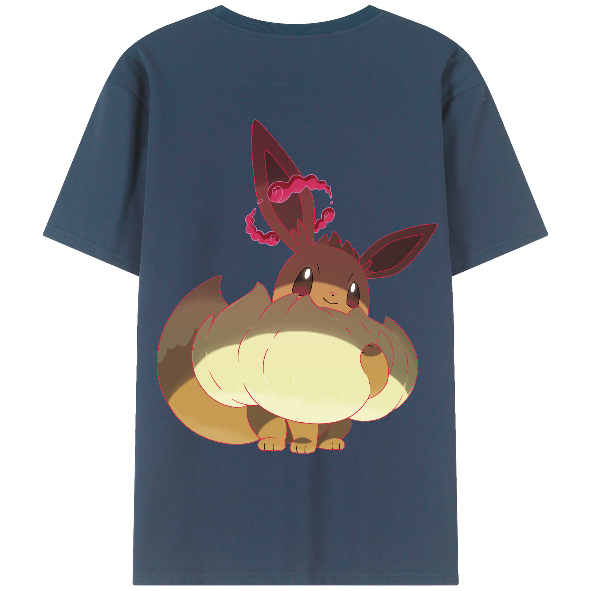 （画像用） ポケットモンスター Pokémon 綿100％ メンズ半袖Tシャツ（バックプリント） 通気性