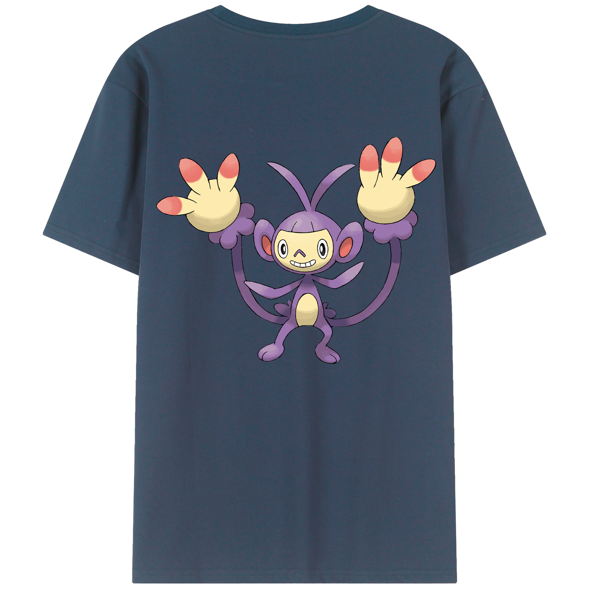 （画像用） ポケットモンスター Pokémon 綿100％ メンズ半袖Tシャツ（バックプリント） 通気性