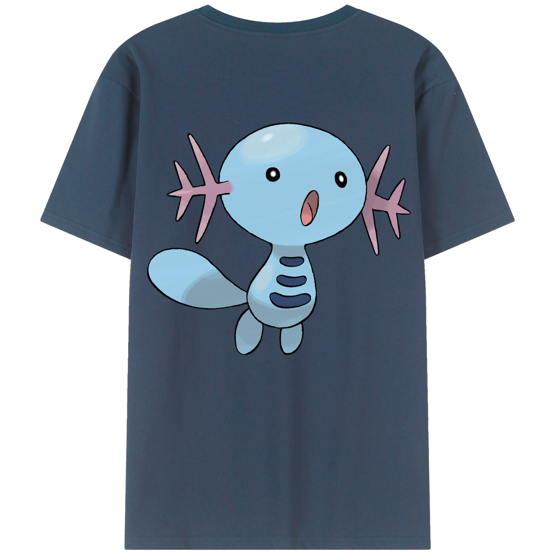 （画像用） ポケットモンスター Pokémon 綿100％ メンズ半袖Tシャツ（バックプリント） 通気性