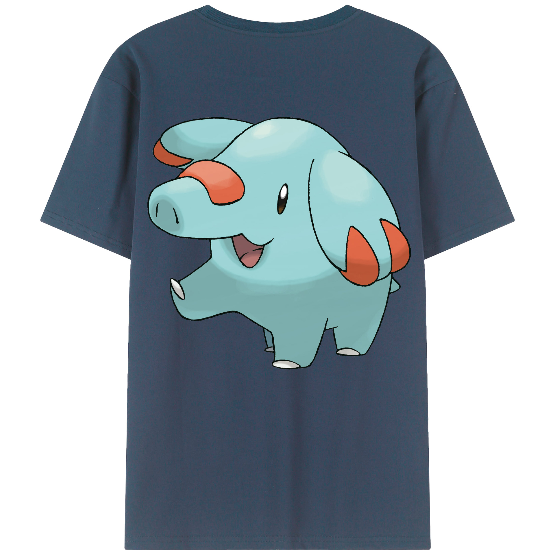 （画像用） ポケットモンスター Pokémon 綿100％ メンズ半袖Tシャツ（バックプリント） 通気性
