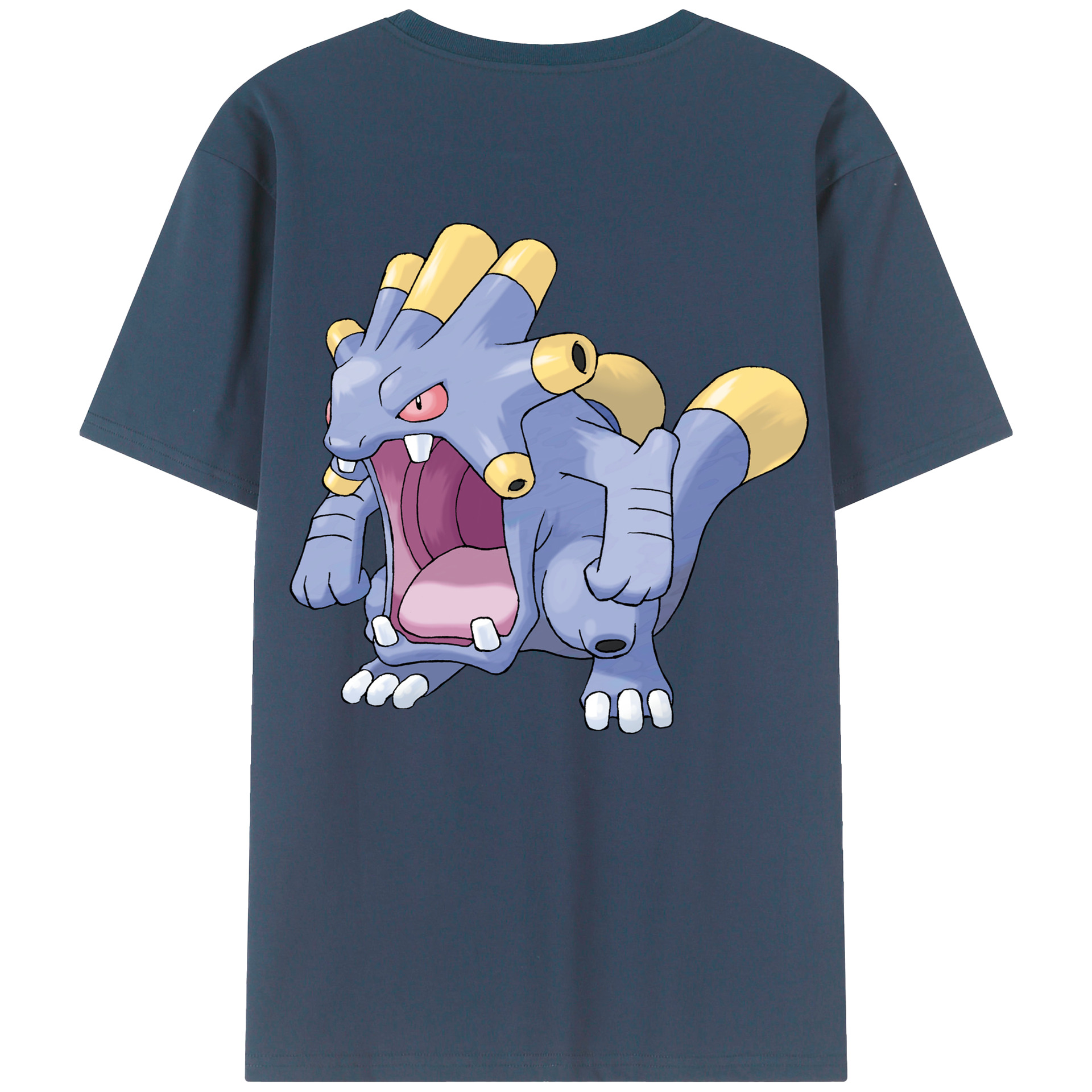（画像用） ポケットモンスター Pokémon 綿100％ メンズ半袖Tシャツ（バックプリント） 通気性