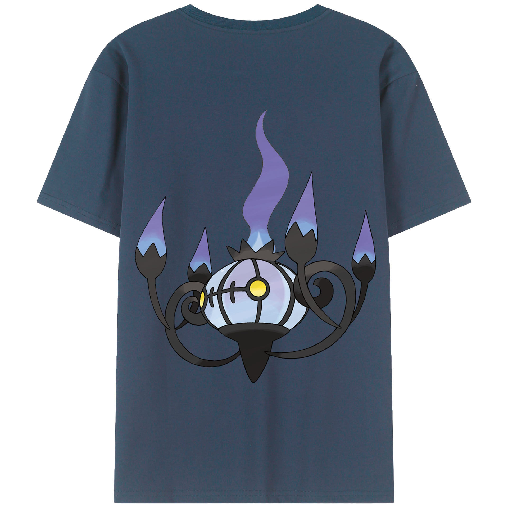 （画像用） ポケットモンスター Pokémon 綿100％ メンズ半袖Tシャツ（バックプリント） 通気性