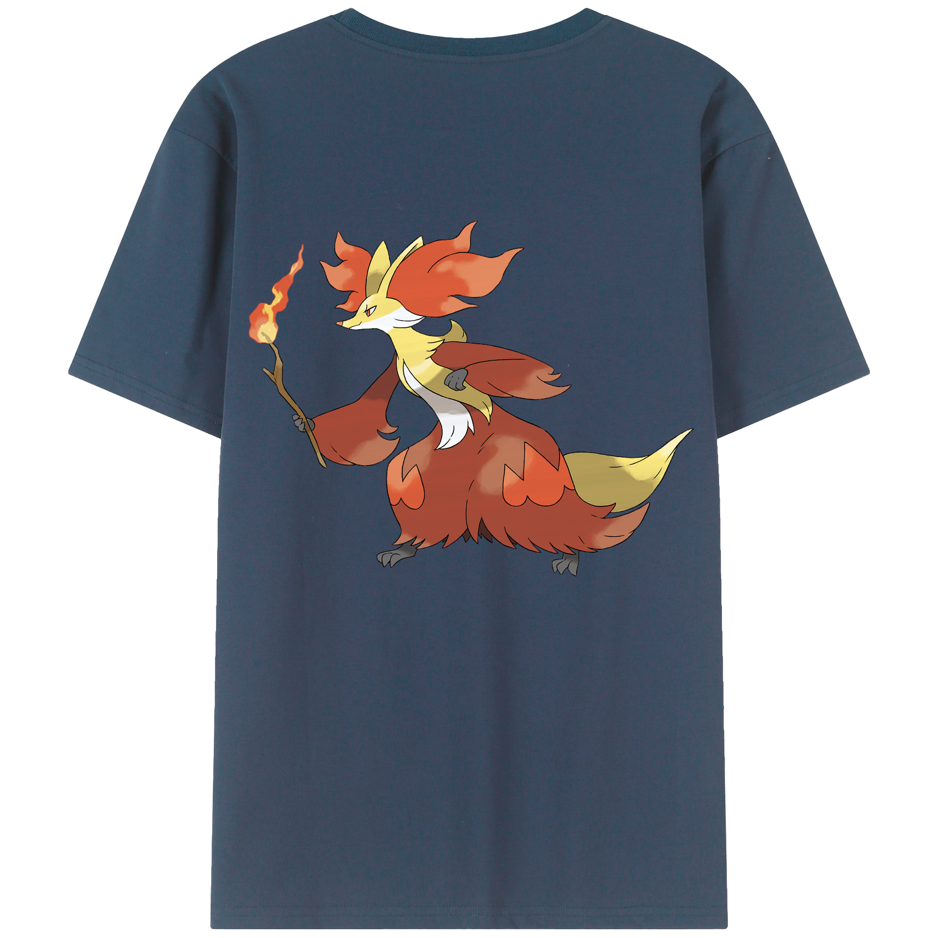 （画像用） ポケットモンスター Pokémon 綿100％ メンズ半袖Tシャツ（バックプリント） 通気性