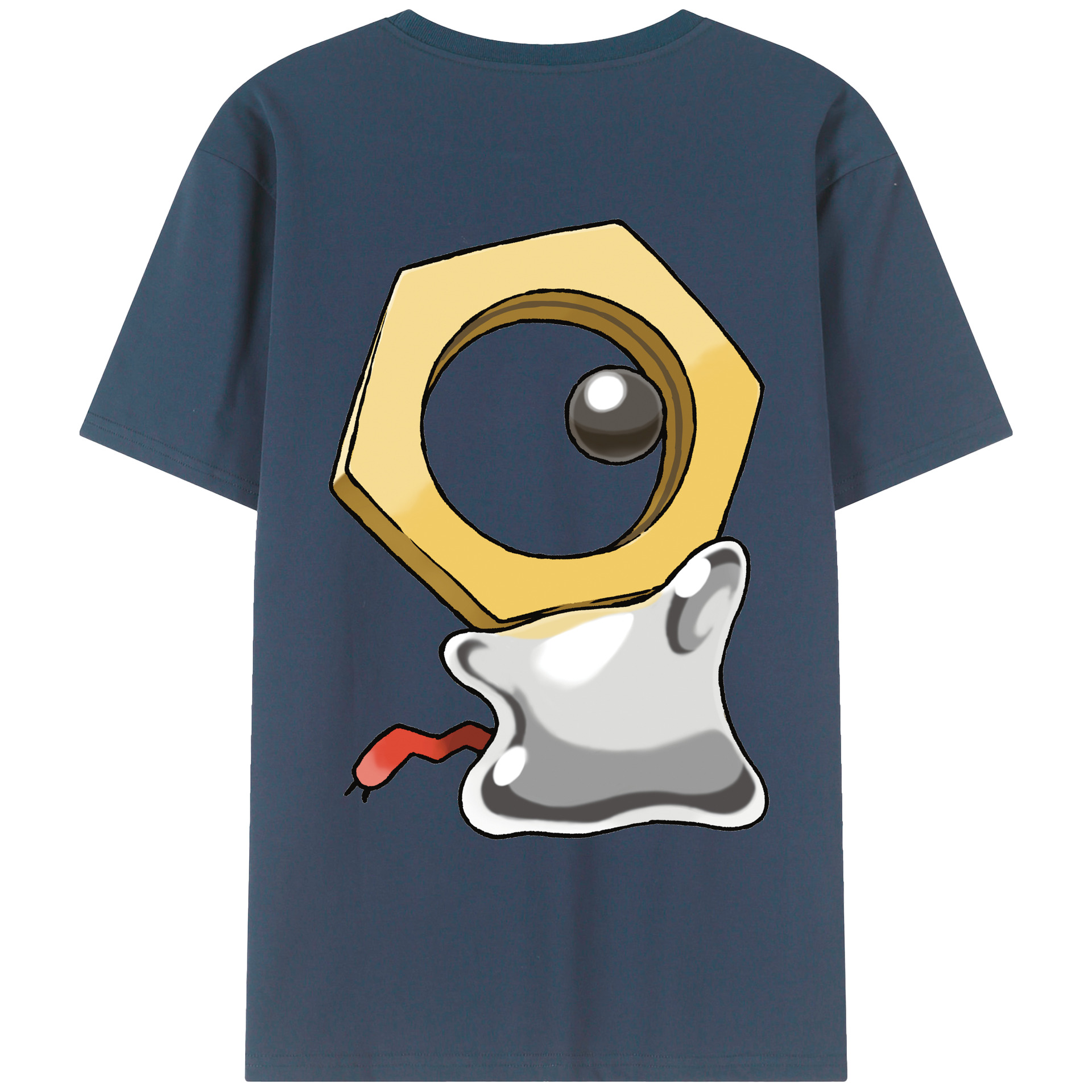 （画像用） ポケットモンスター Pokémon 綿100％ メンズ半袖Tシャツ（バックプリント） 通気性
