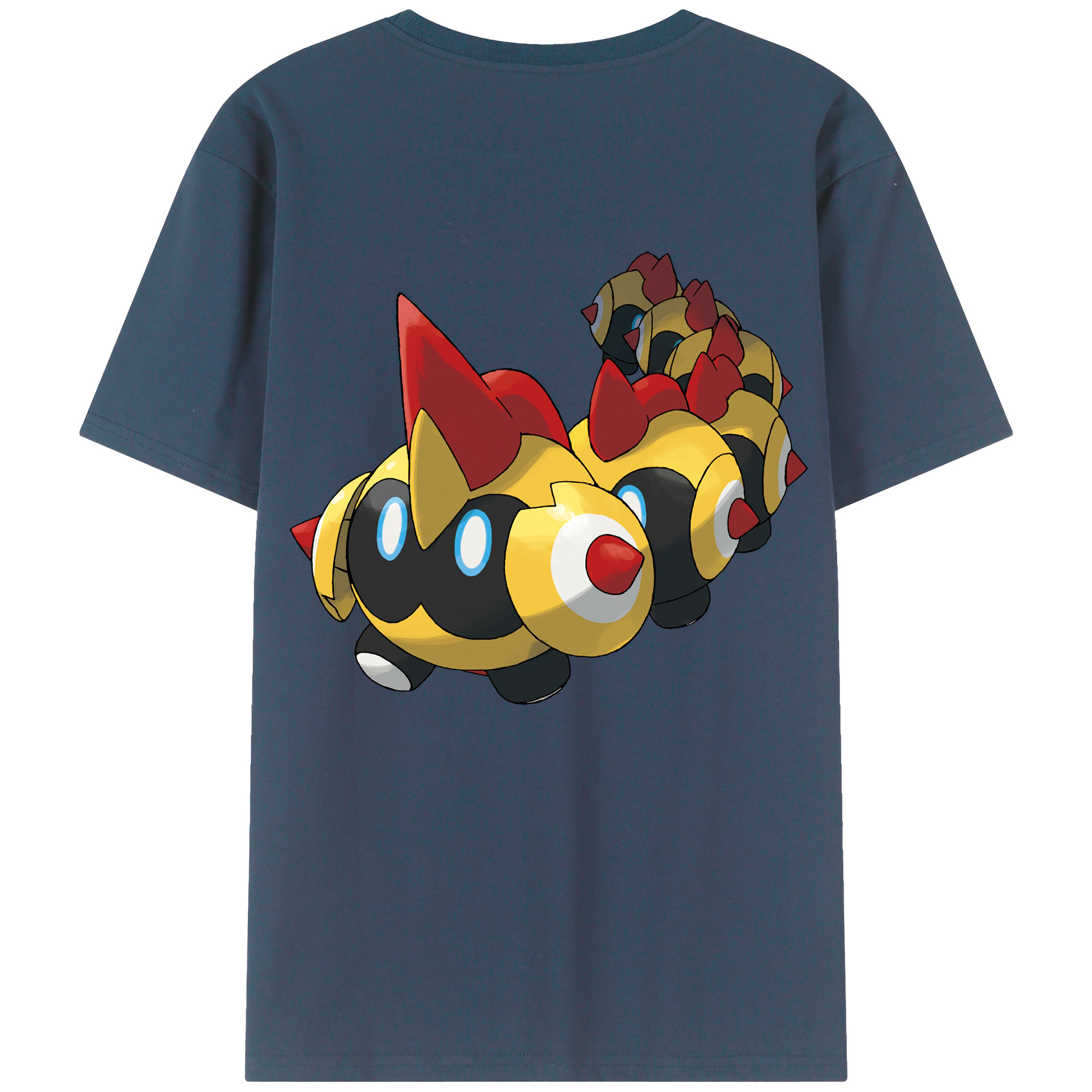 （画像用） ポケットモンスター Pokémon 綿100％ メンズ半袖Tシャツ（バックプリント） 通気性