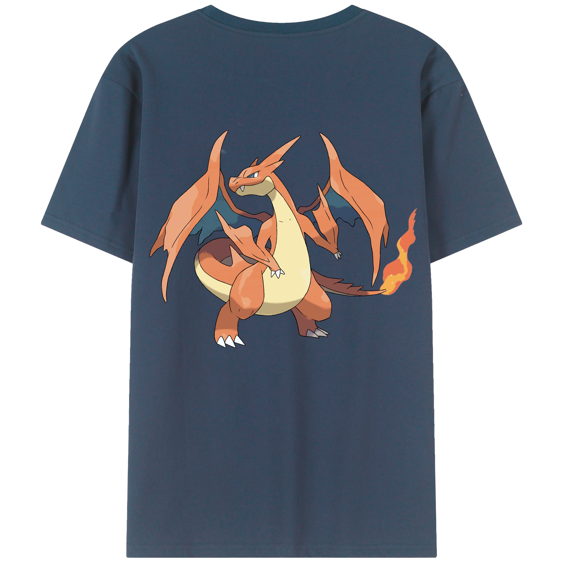 （画像用） ポケットモンスター Pokémon 綿100％ メンズ半袖Tシャツ（バックプリント） 通気性
